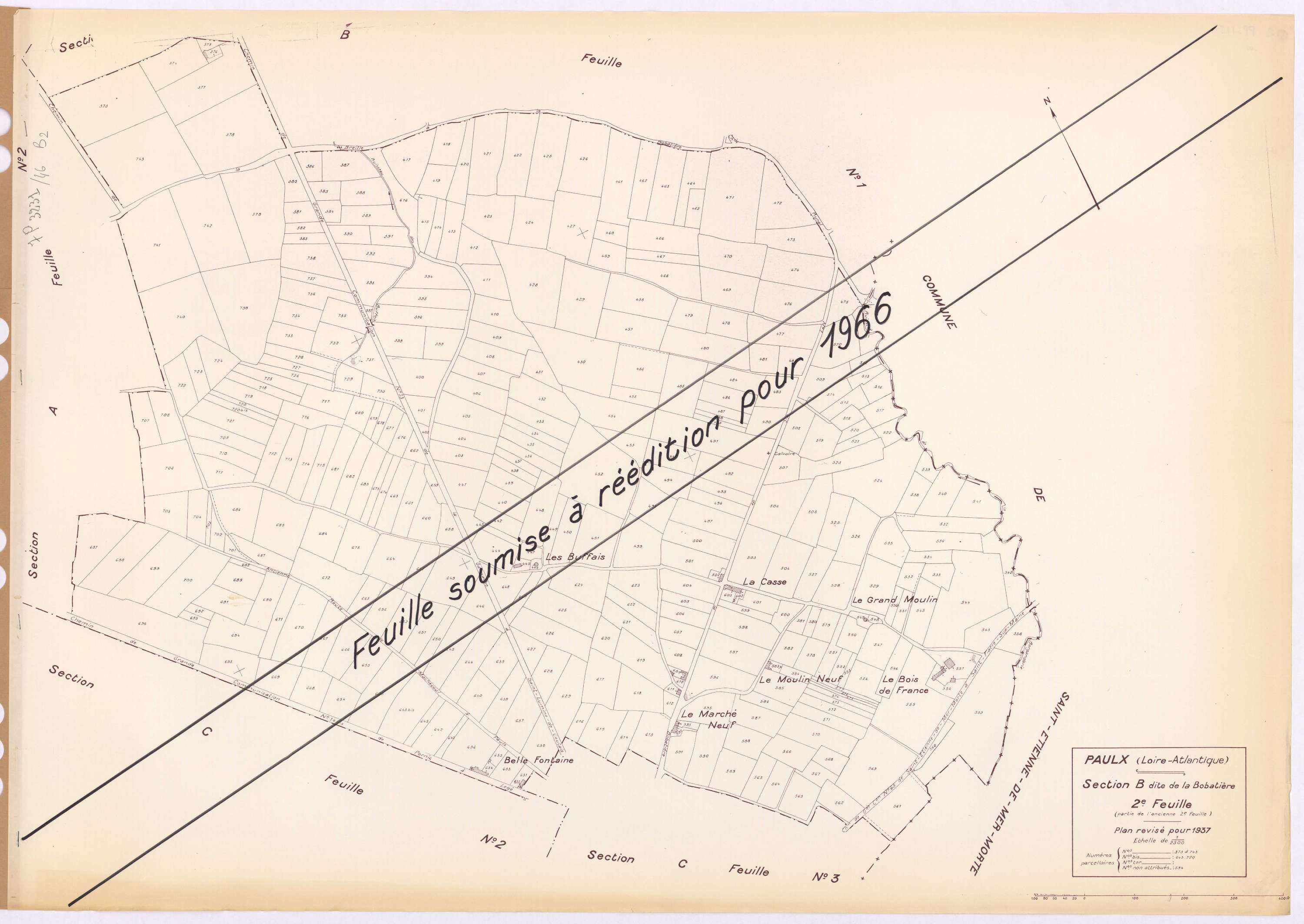 Paulx - Section B2 Bobatière (section de La) ; 373-743