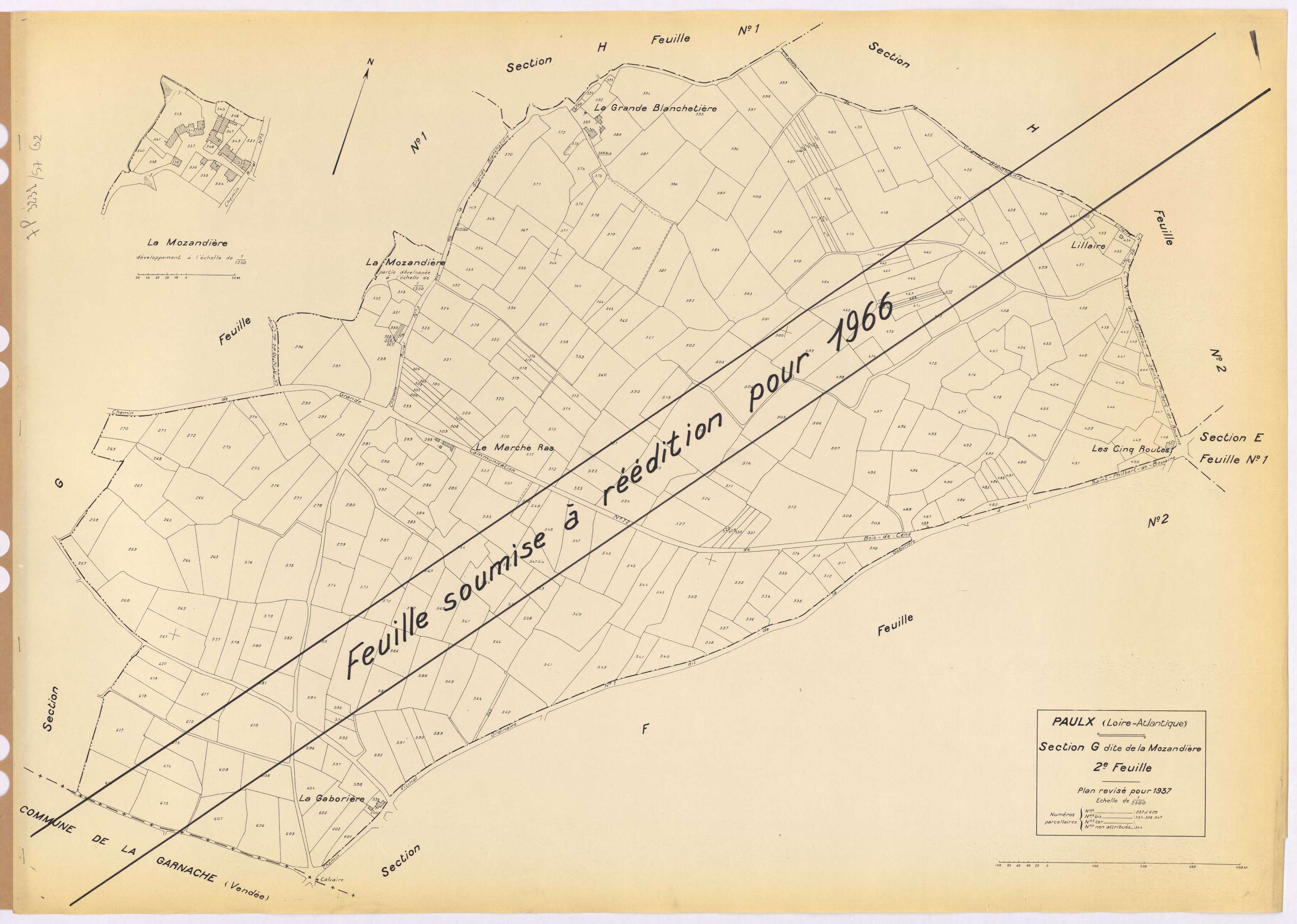 Paulx - Section G2 Mozandière (section de La) ; 257-620