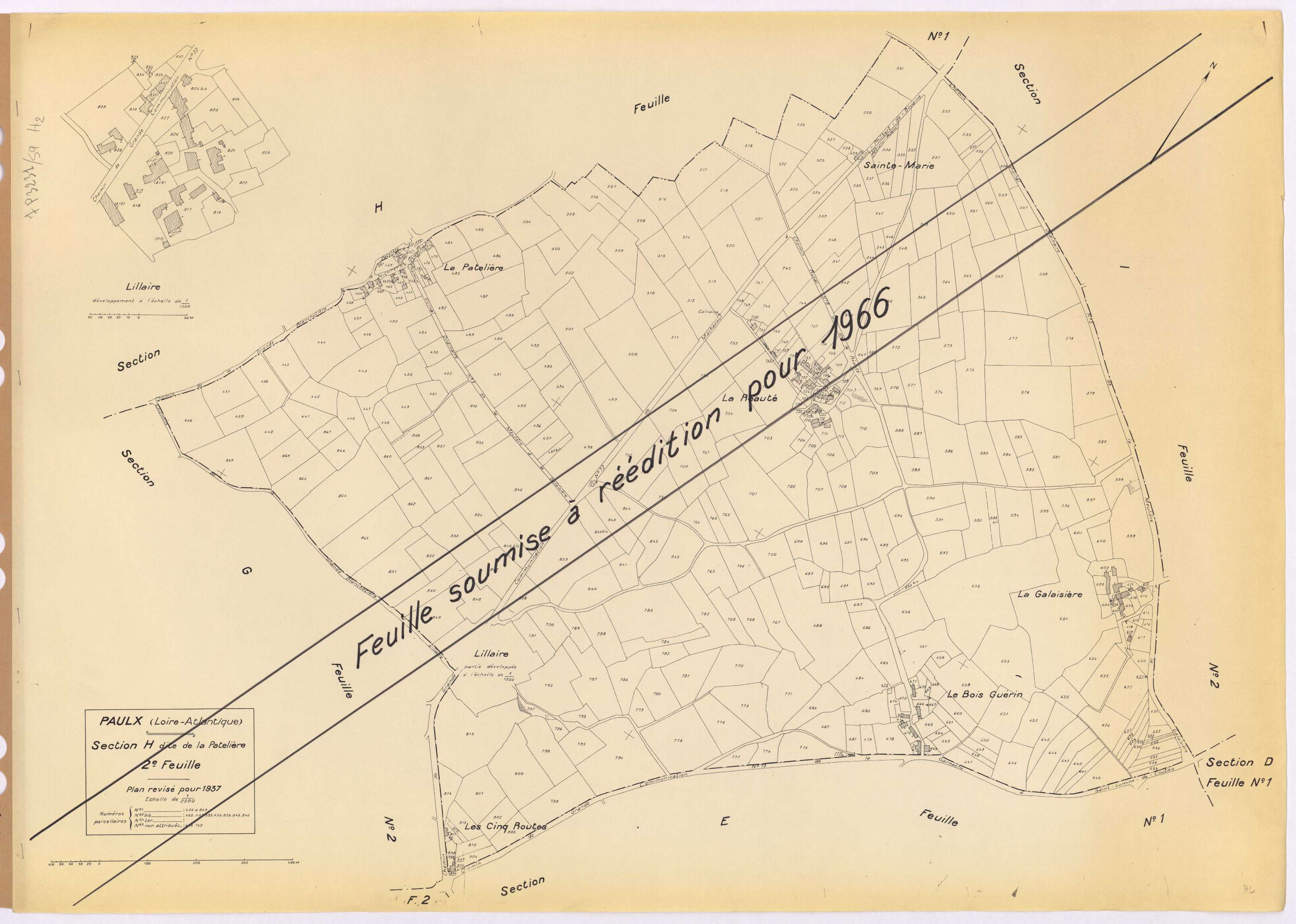 Paulx - Section H2 Patelière (section de La) ; 436-869