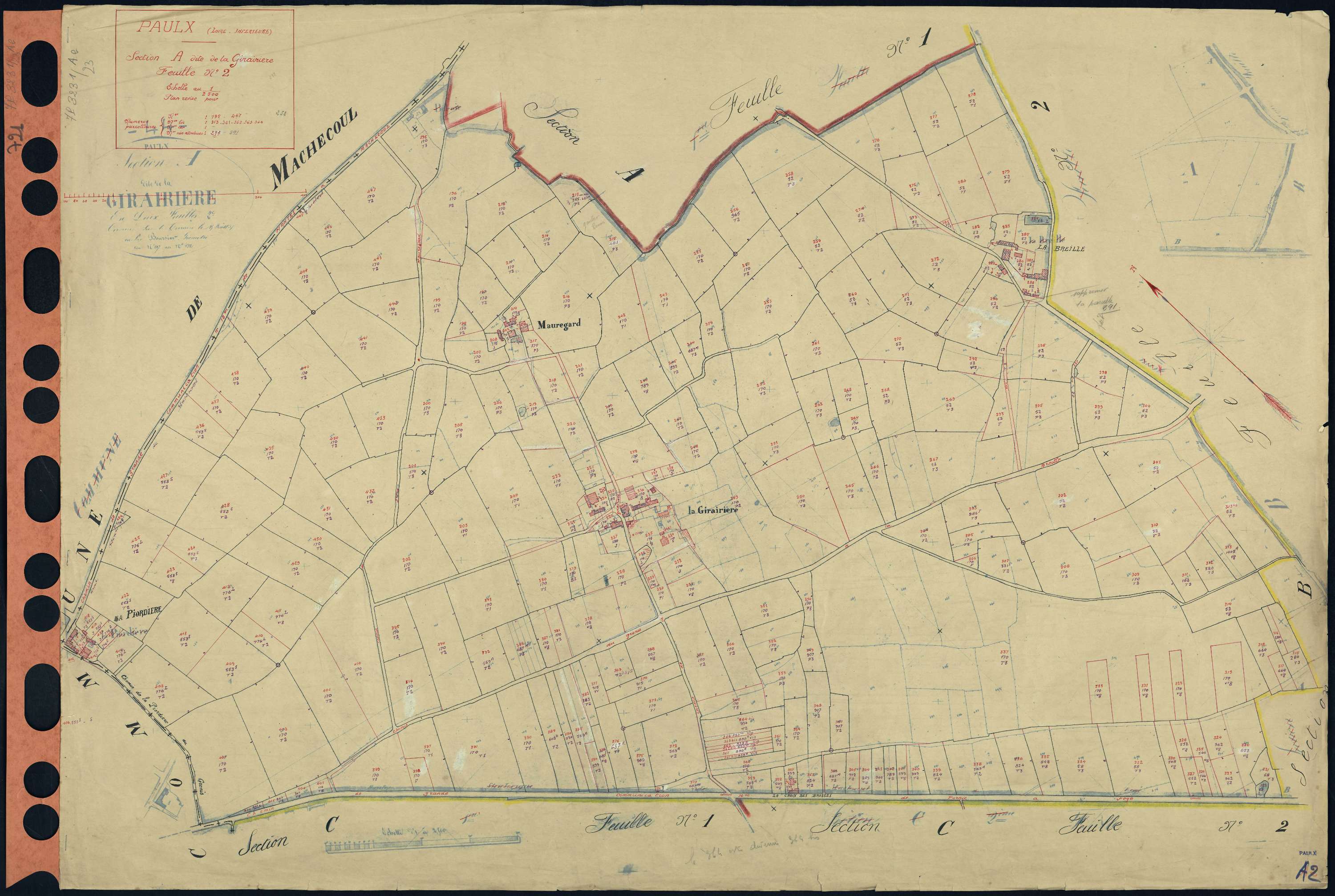 Paulx - Section A2 Girairière (section de La) . 195-447