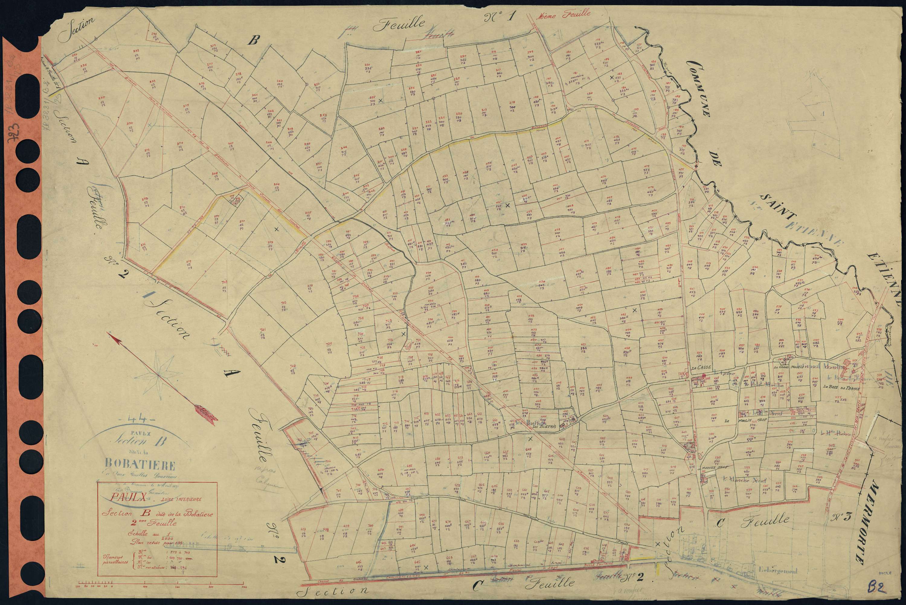 Paulx - Section B2 Bobatière (section de La) . 373-743