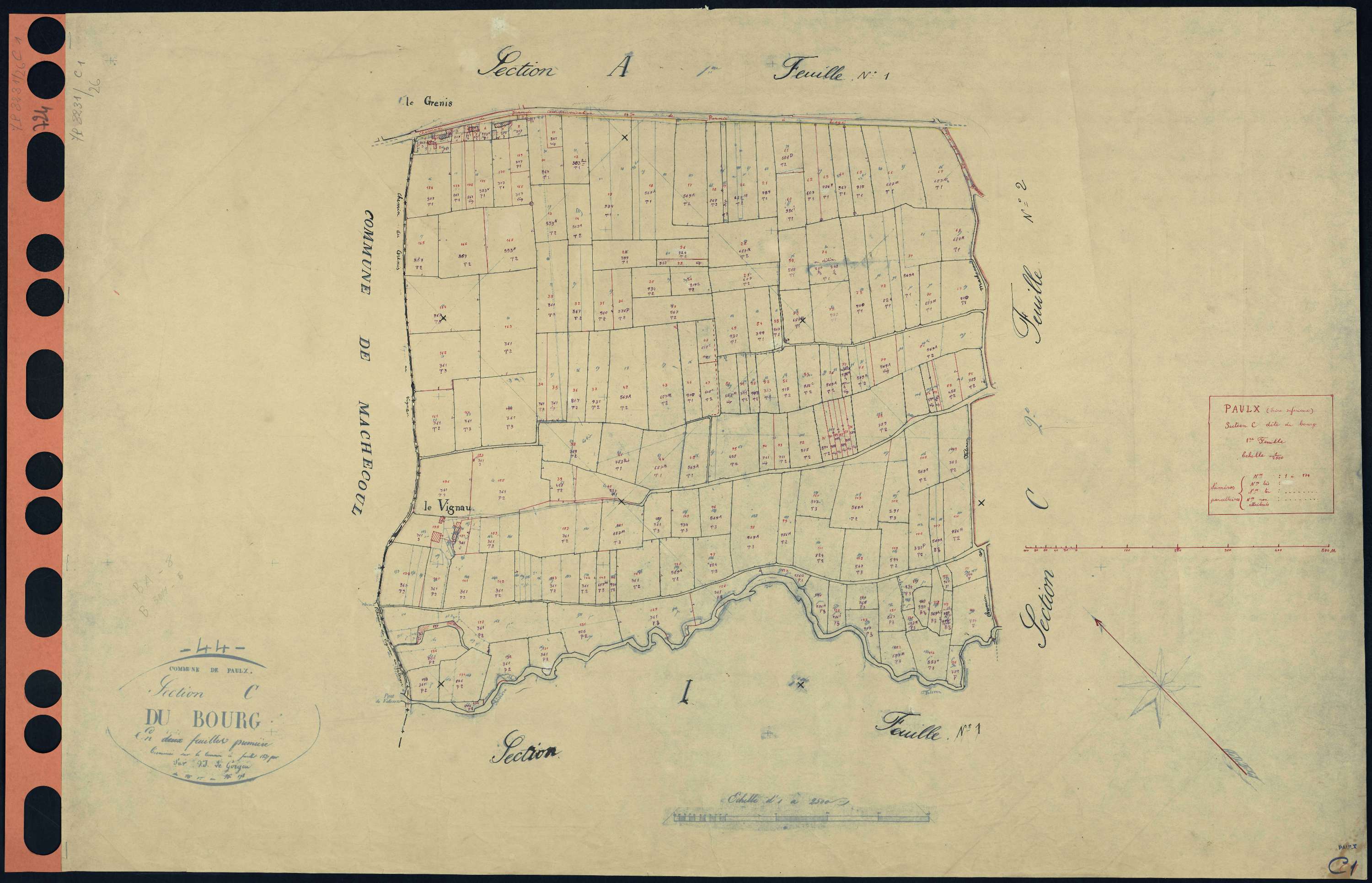 Paulx - Section C1 Bourg (section du) . 1-174