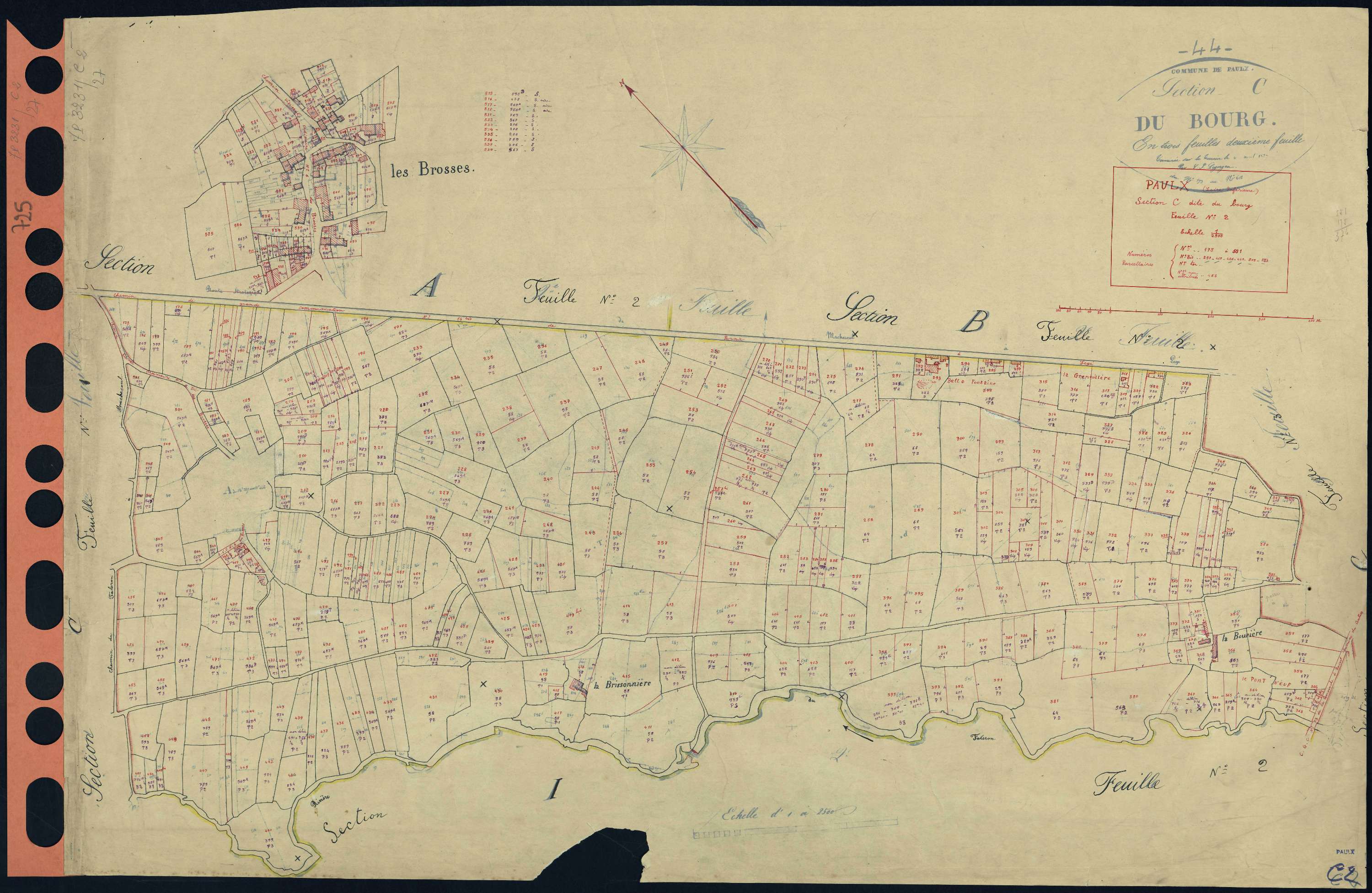 Paulx - Section C2 Bourg (section du) . 175-551