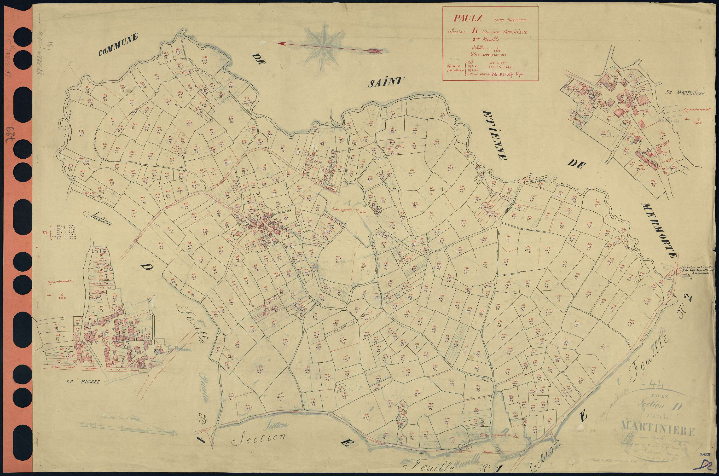 Paulx - Section D2 Martinière (section de La) . 279-847