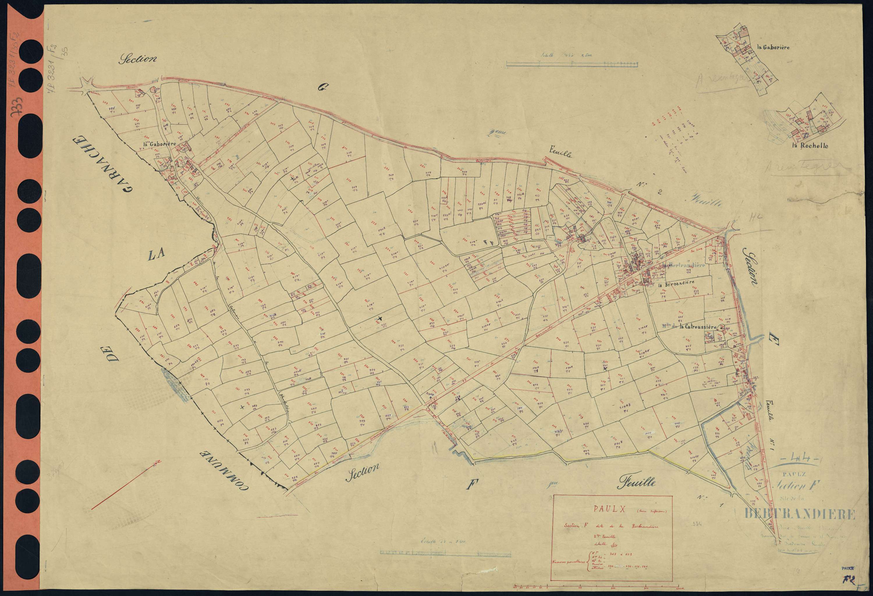 Paulx - Section F2 Bertrandière (section de La) . 263-602