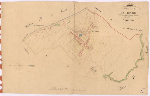 Paulx - Section C3 Bourg (section du) ; 613-861