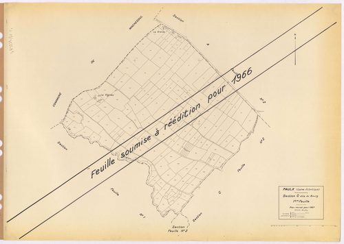 Paulx - Section C1 Bourg (section du) ; 1-174