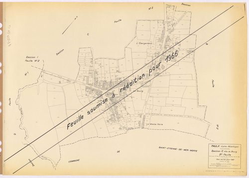 Paulx - Section C3 Bourg (section du) ; 552-847