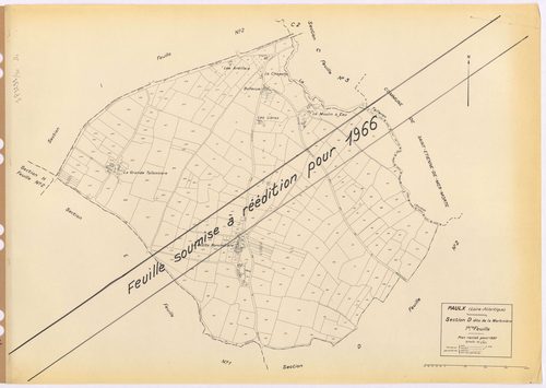 Paulx - Section D1 Martinière (section de La) ; 1-278