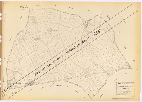 Paulx - Section E1 Choltière (section de La) ; 1-493