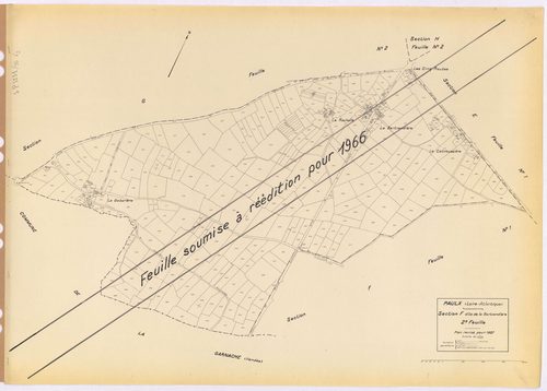 Paulx - Section F2 Bertrandière (section de La) ; 263-602