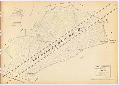 Paulx - Section G2 Mozandière (section de La) ; 257-620