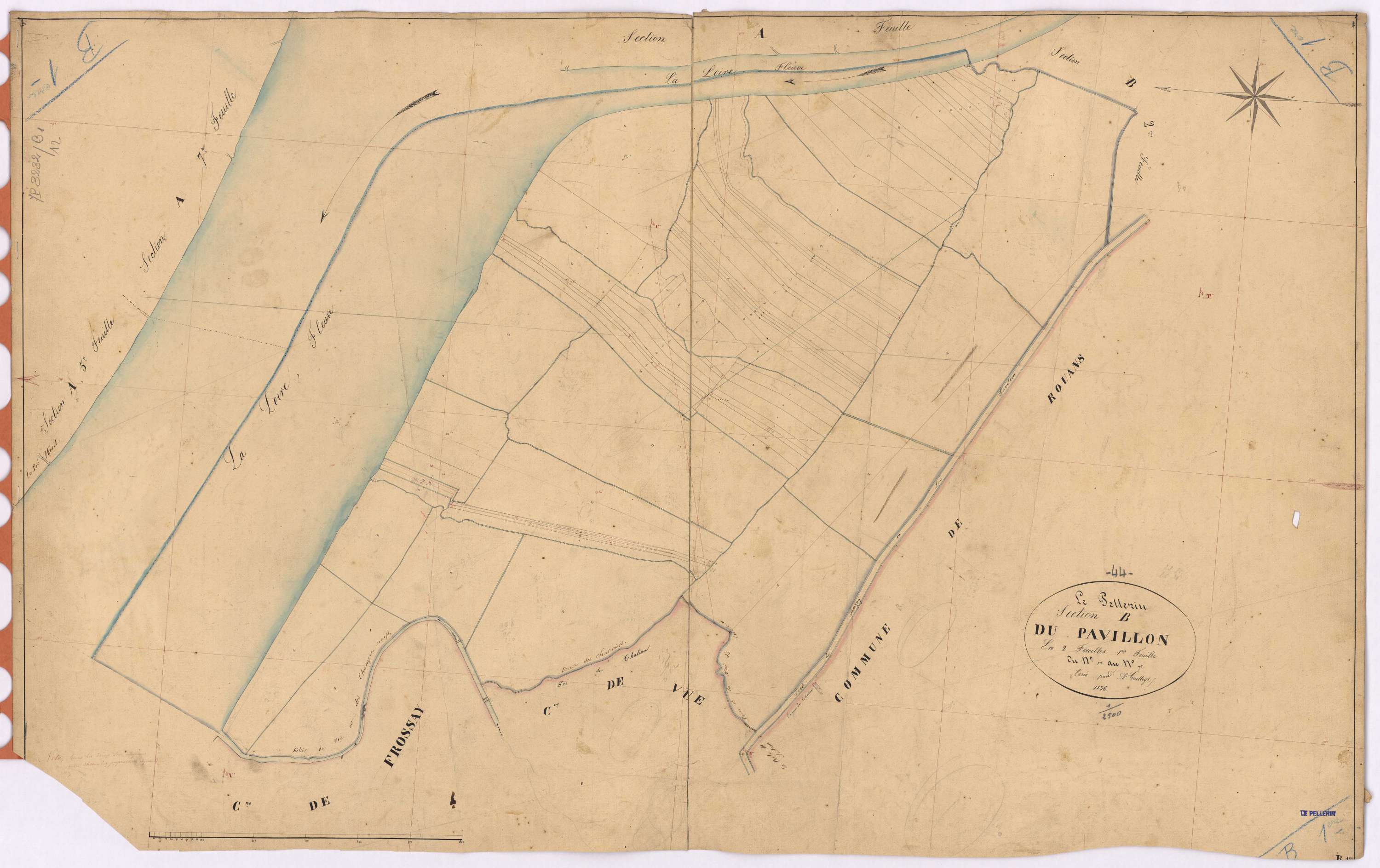 Le Pellerin - Section B1 Pavillon (section du) ; 1-75