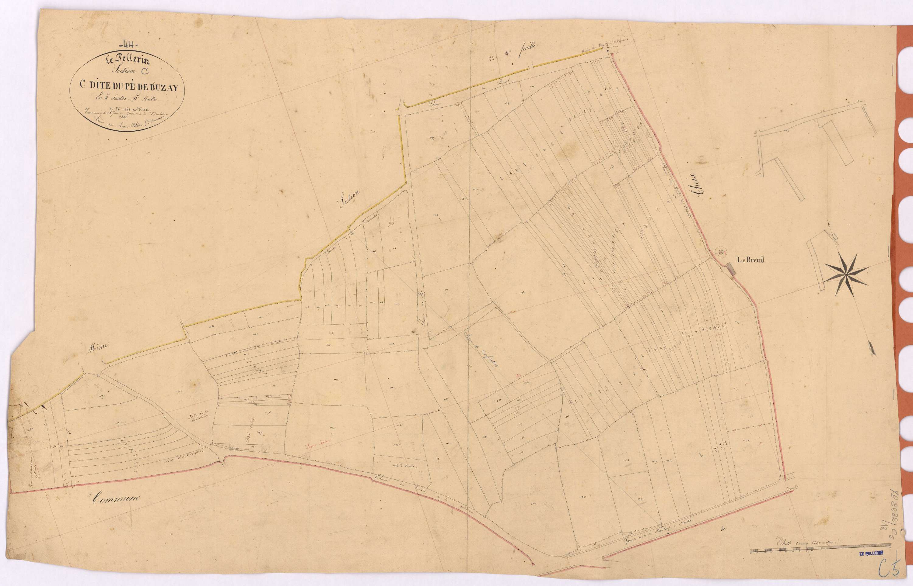 Le Pellerin - Section C5 Pé de Buzay (section du) ; 1068-1246