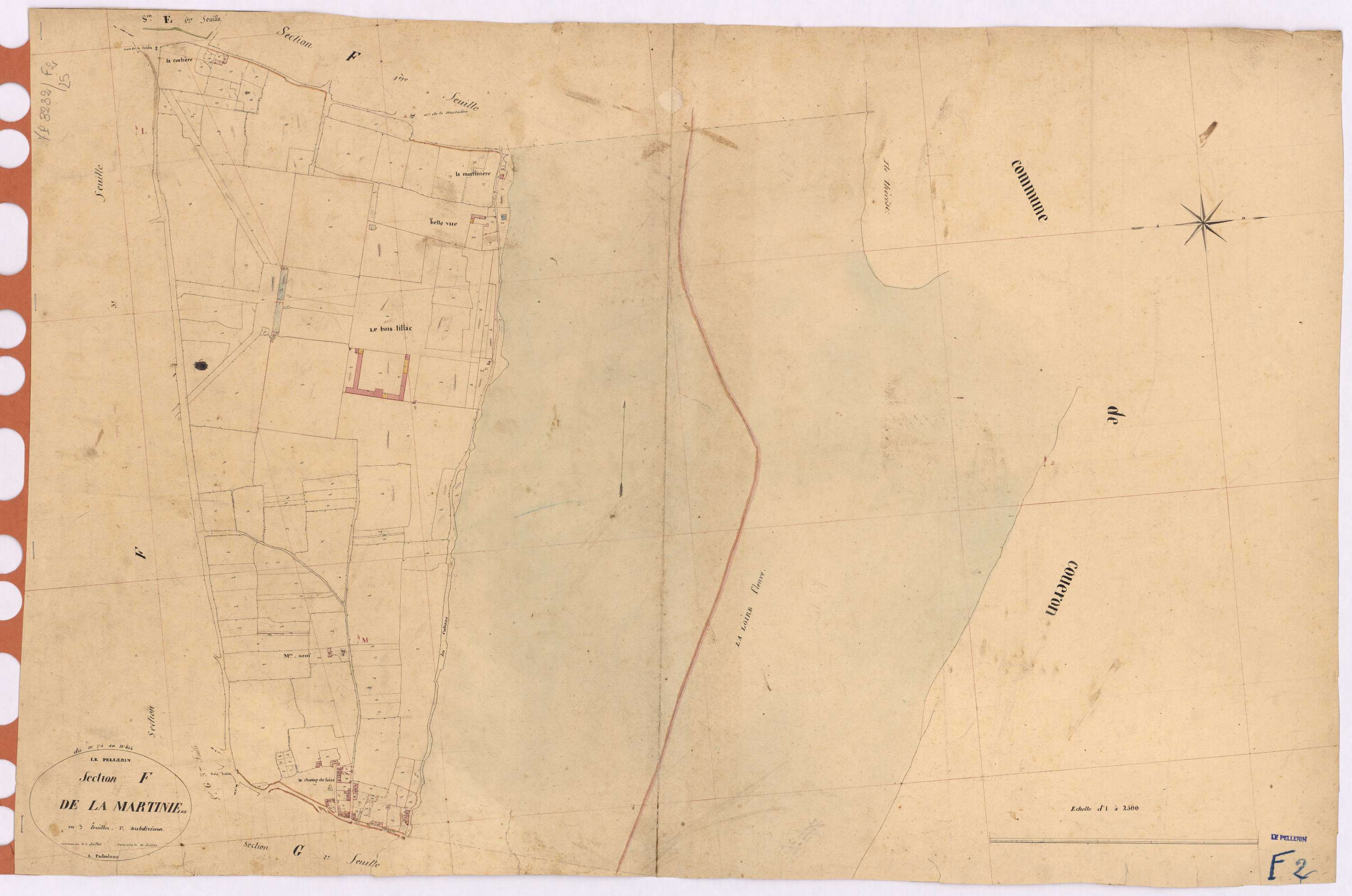 Le Pellerin - Section F2 Martinière (section de La) ; 274-444