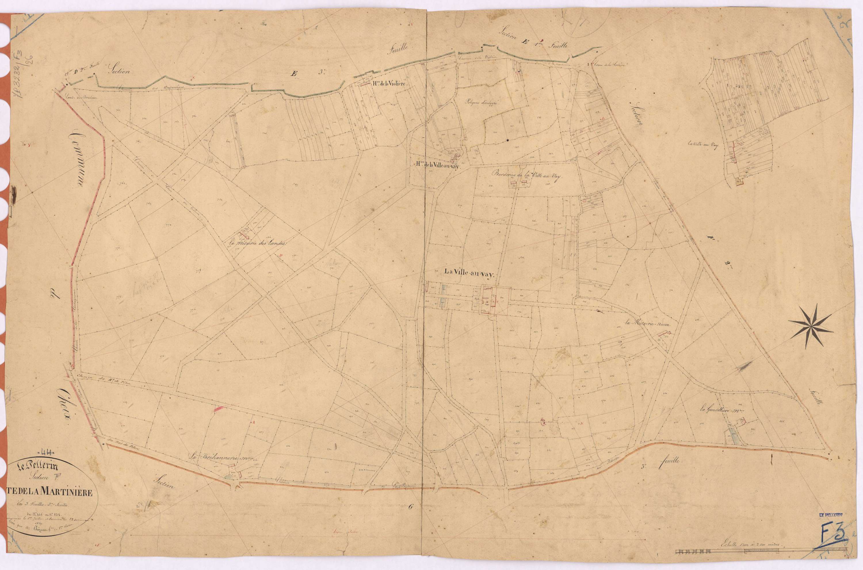Le Pellerin - Section F3 Martinière (section de La) ; 445-832