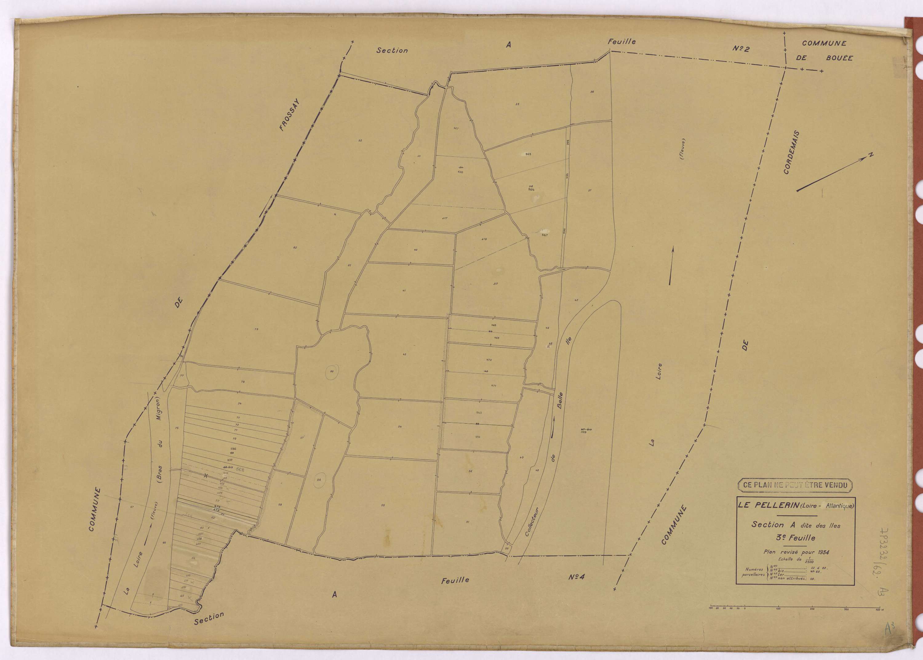 Le Pellerin - Section A3 Iles (section des) ; 32-82