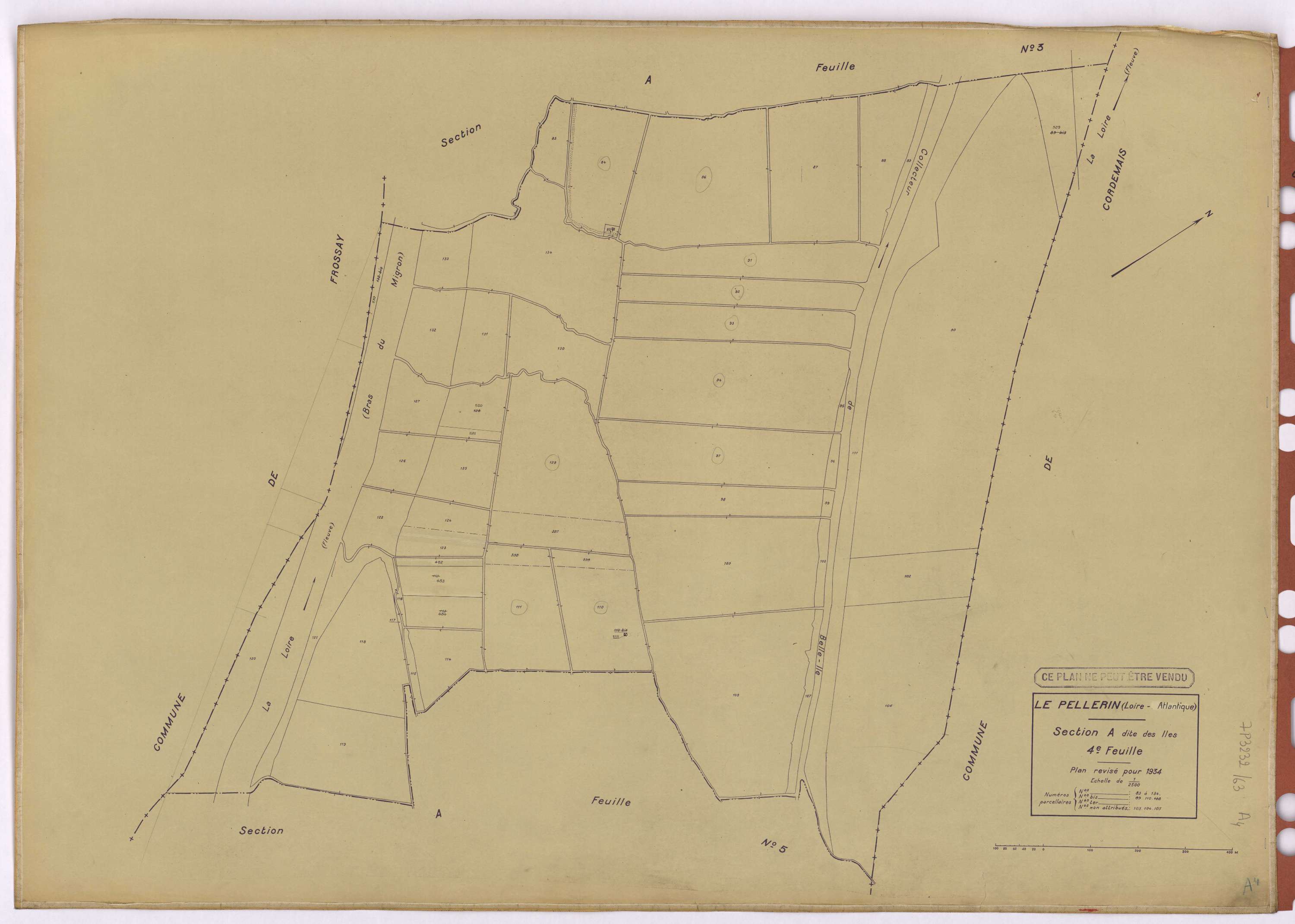 Le Pellerin - Section A4 Iles (section des) ; 83-134