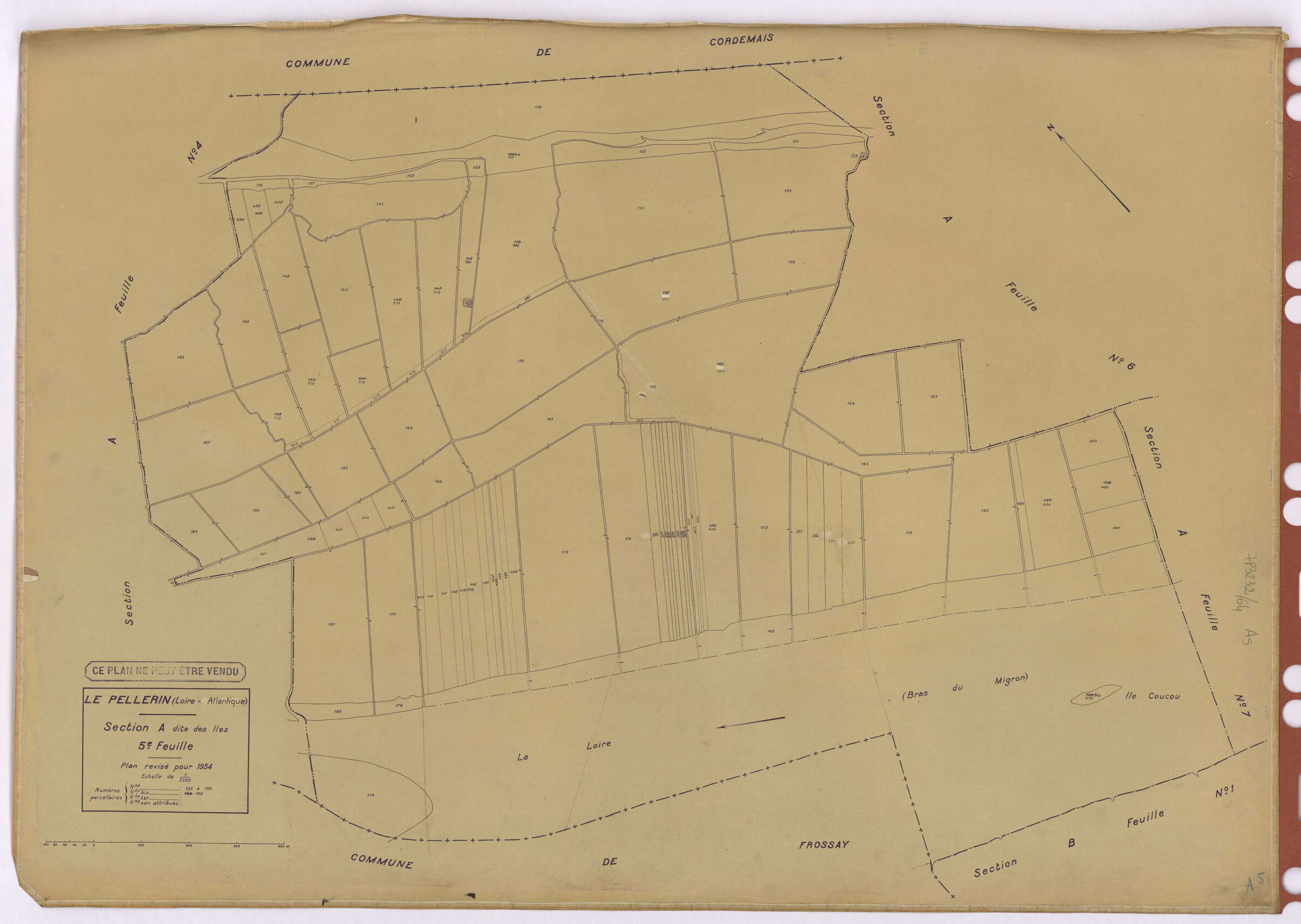 Le Pellerin - Section A5 Iles (section des) ; 135-190