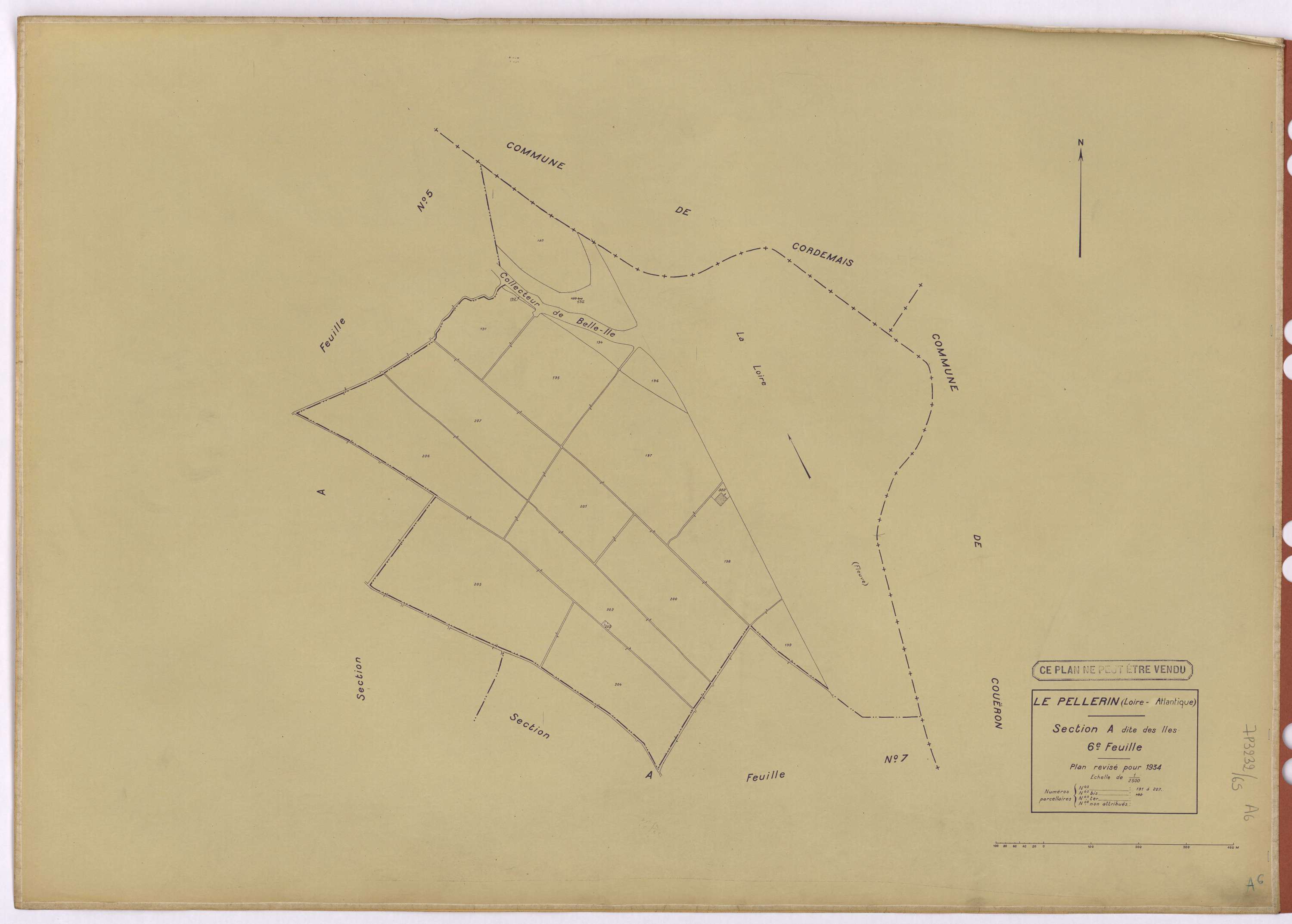Le Pellerin - Section A6 Iles (section des) ; 191-207