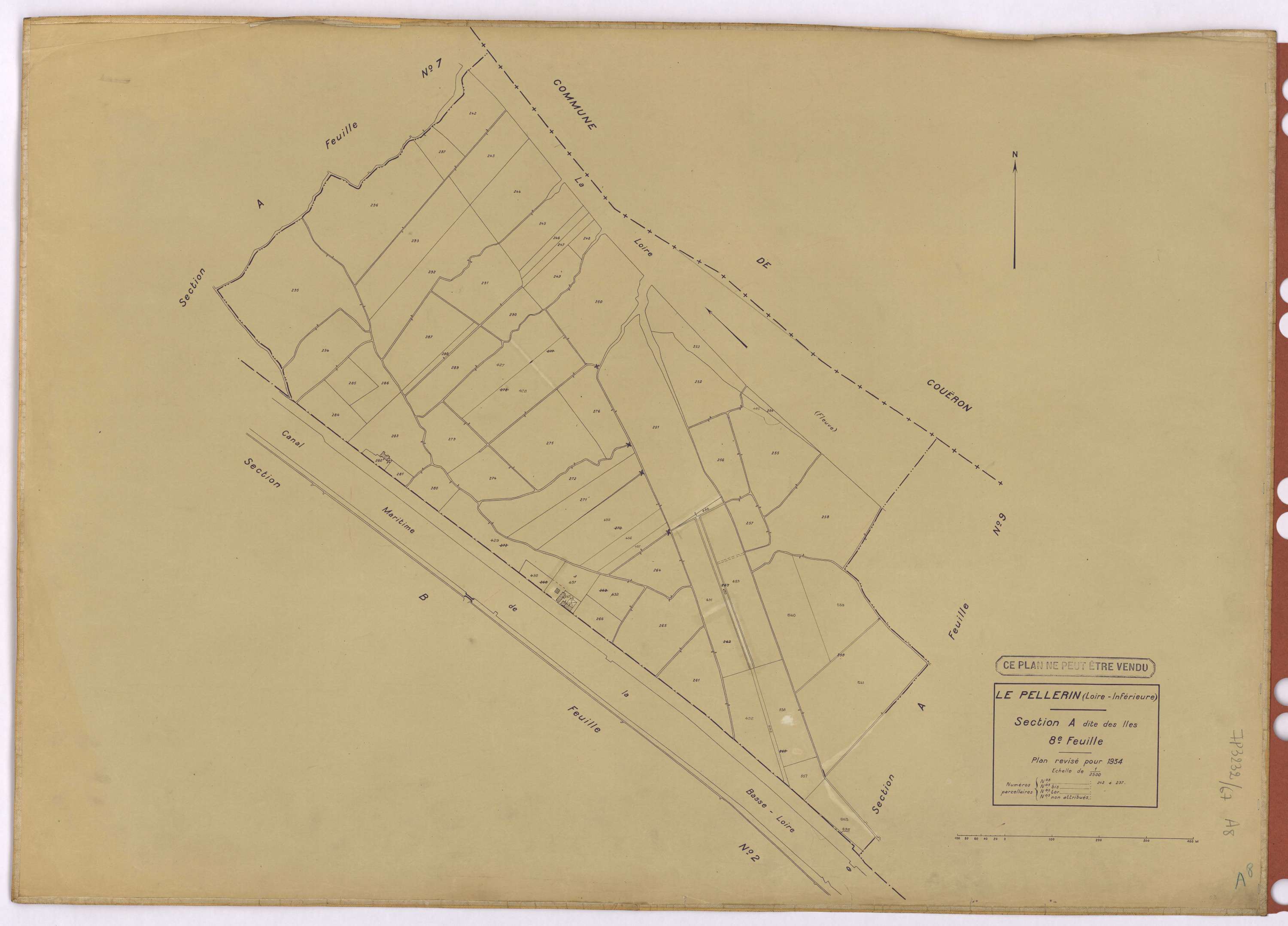 Le Pellerin - Section A8 Iles (section des) ; 242-297