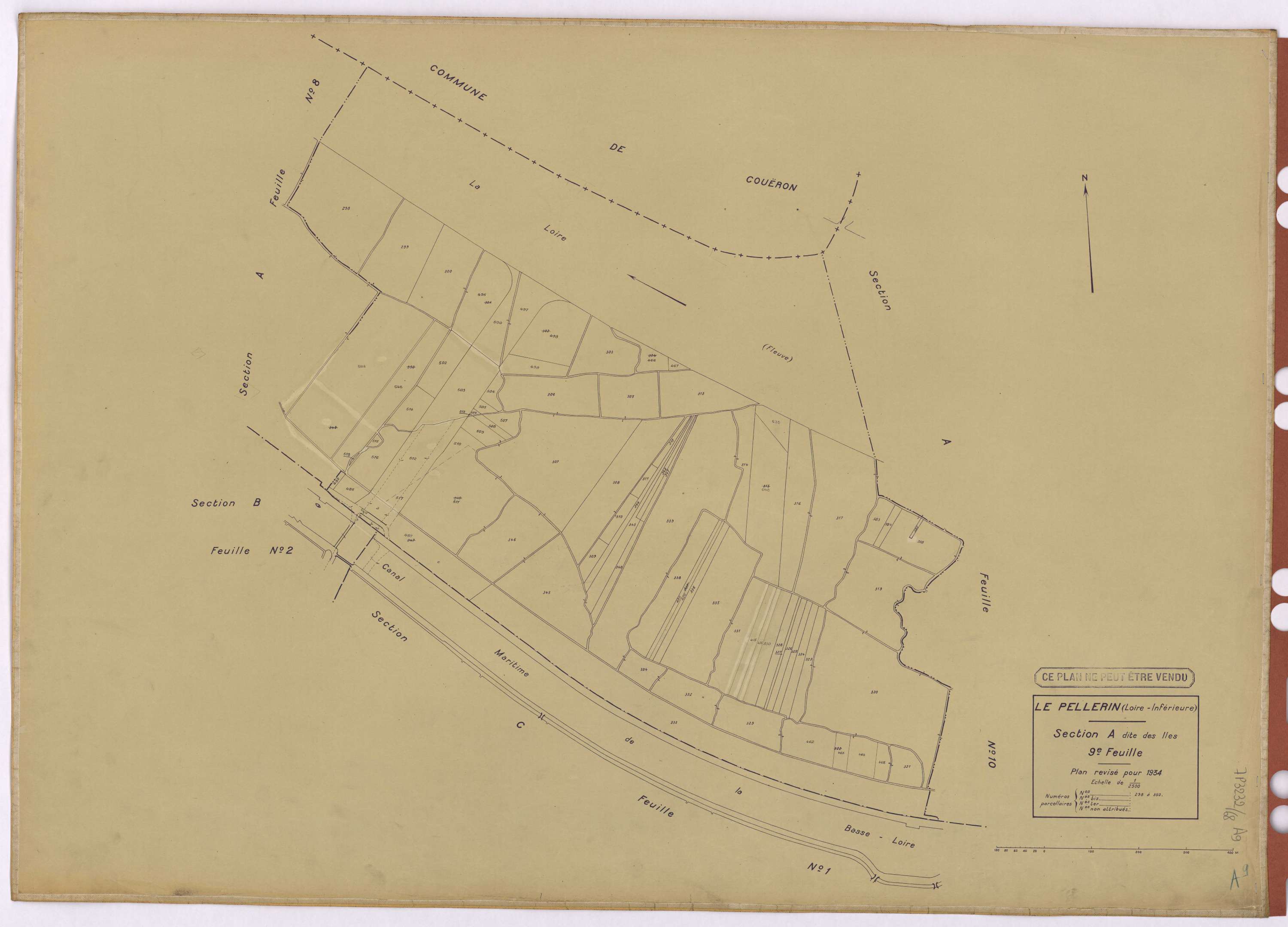Le Pellerin - Section A9 Iles (section des) ; 298-350