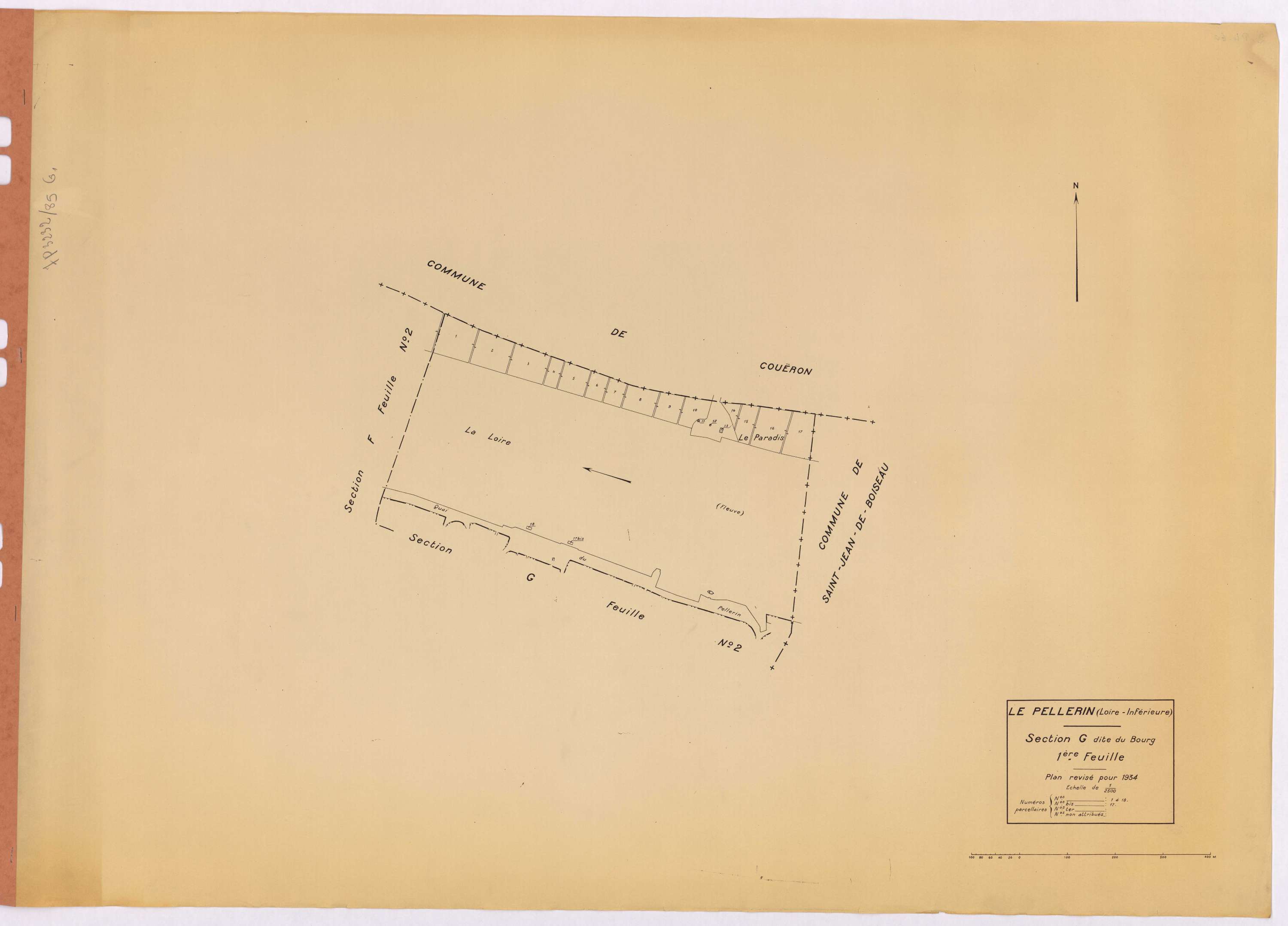 Le Pellerin - Section G1 Bourg (section du) ; 1-18
