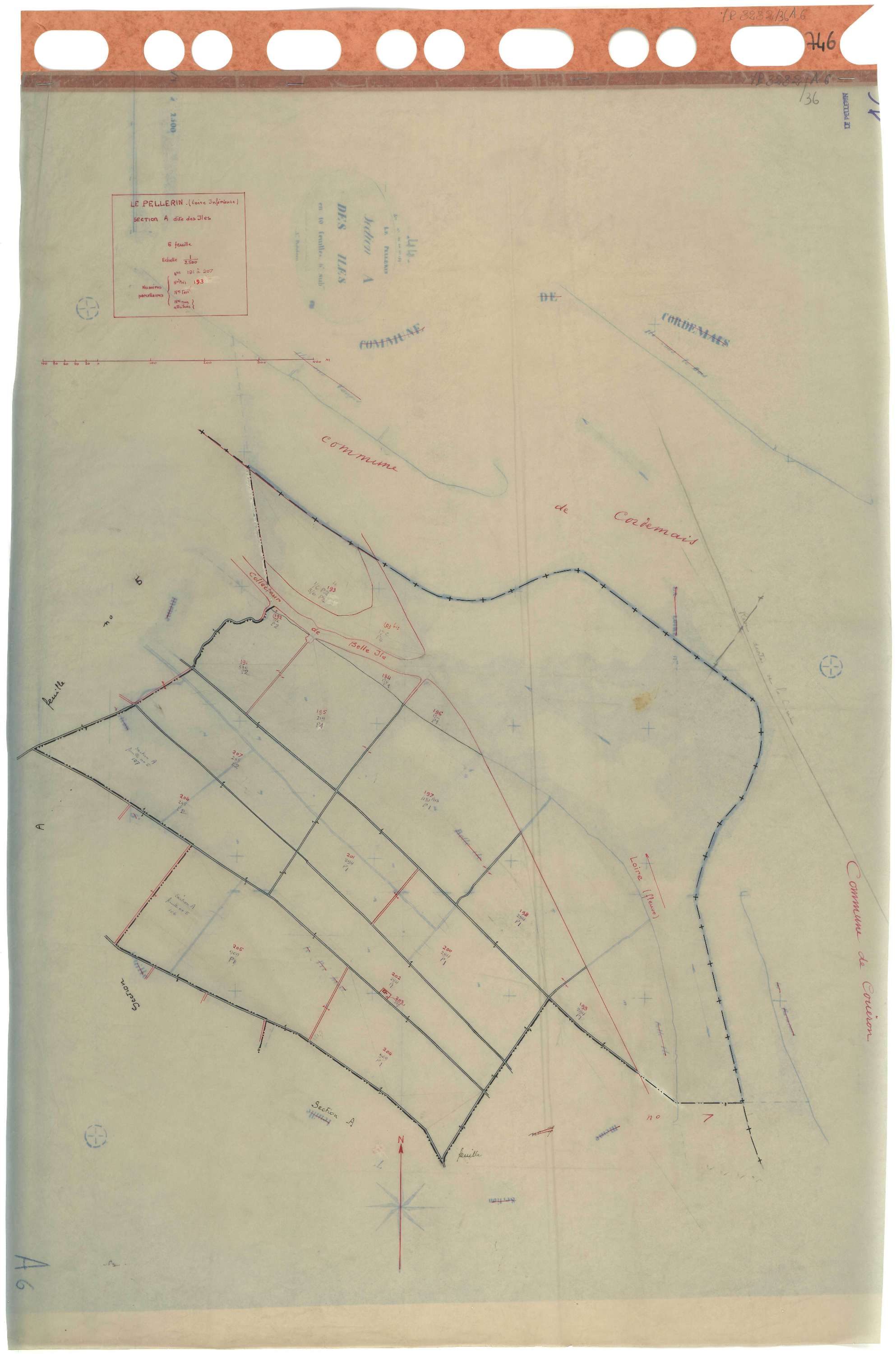Le Pellerin - Section A6 Iles (section des) . 191-207