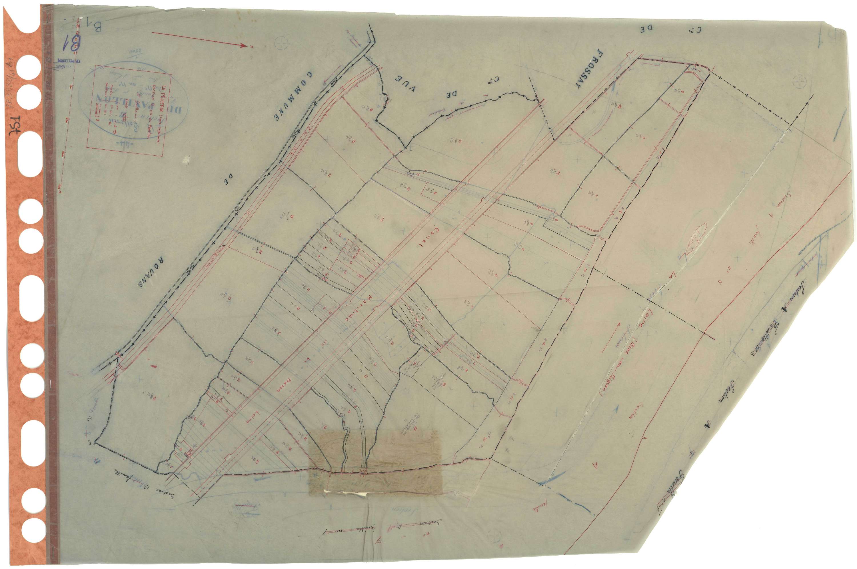 Le Pellerin - Section B1 Pavillon (section du) . 1-79