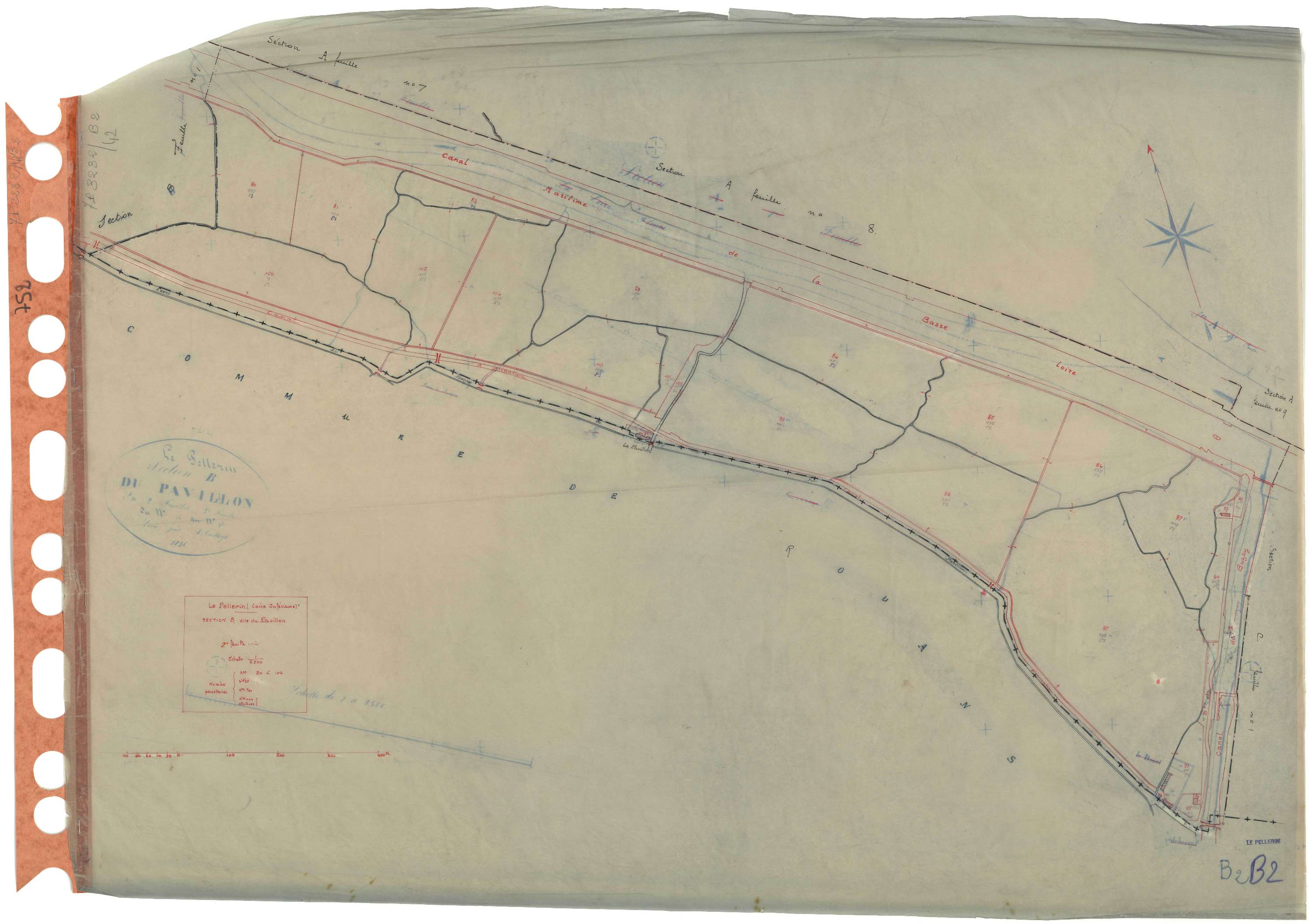 Le Pellerin - Section B2 Pavillon (section du) . 80-106