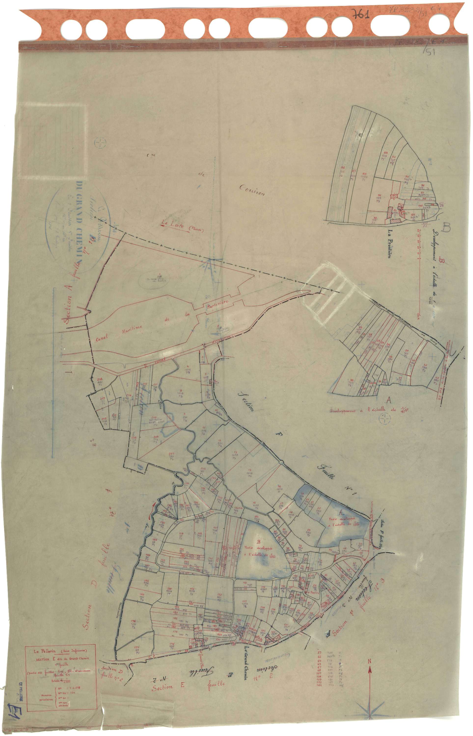 Le Pellerin - Section E1 Grand Chemin (section du) . 1-218