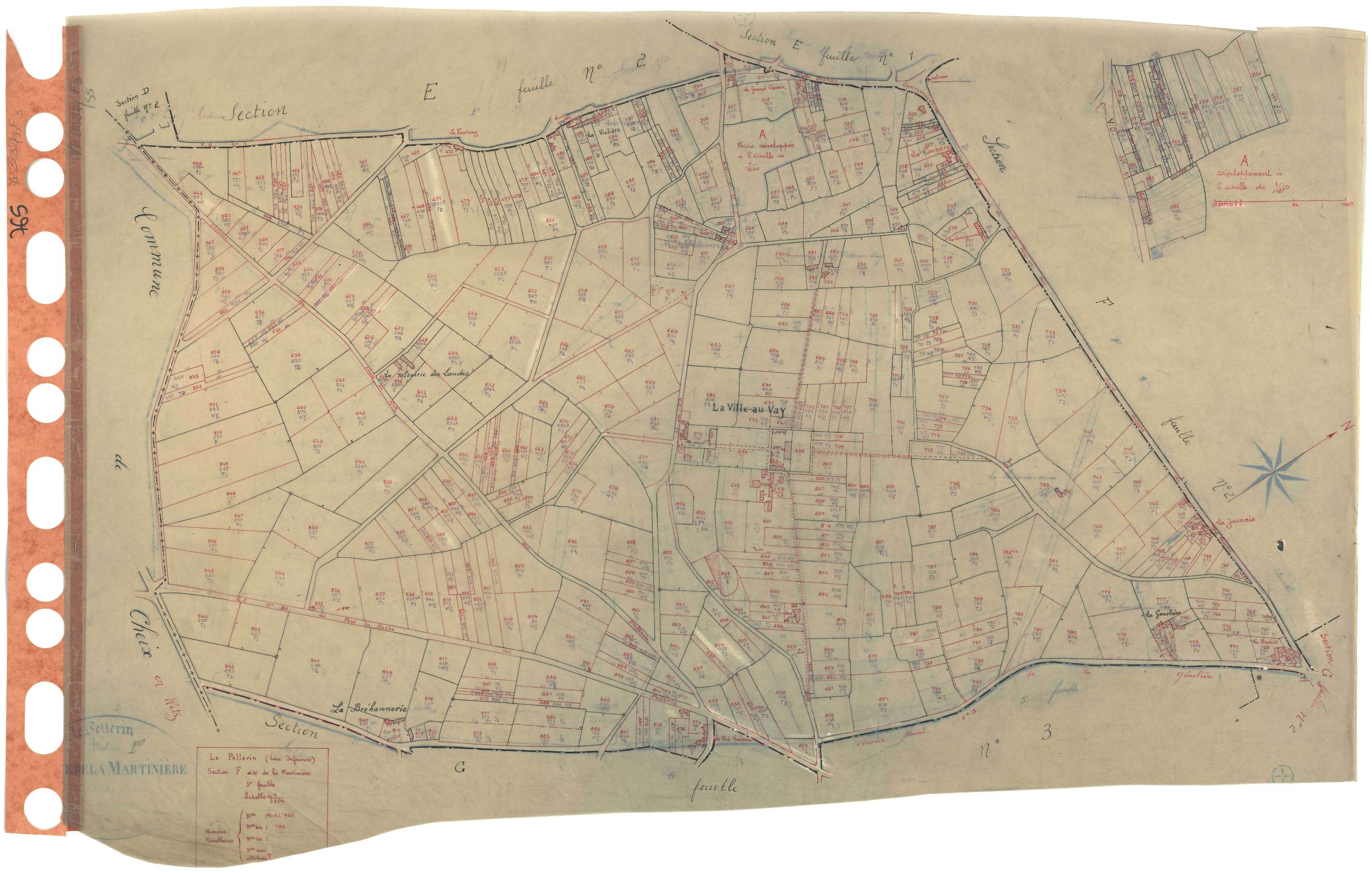 Le Pellerin - Section F3 Martinière (section de La) . 445-963
