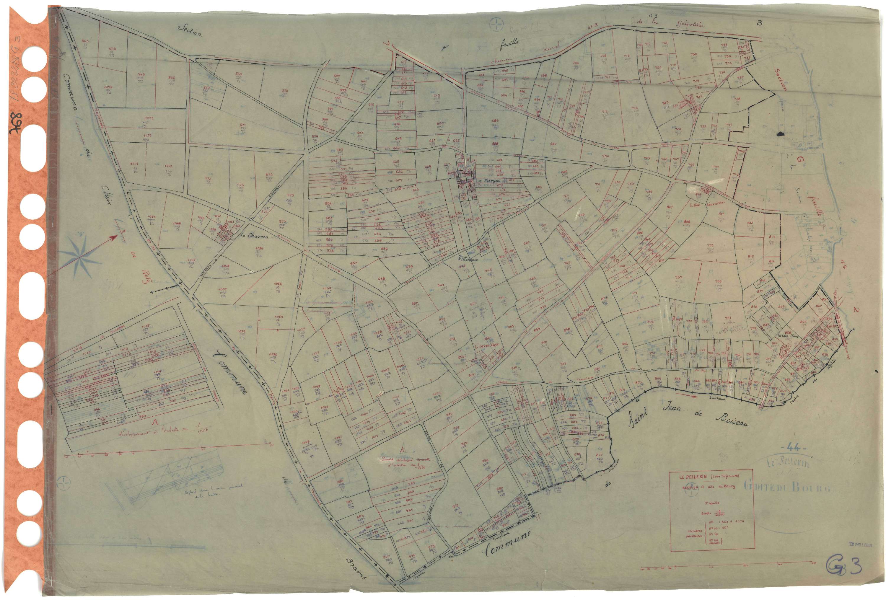 Le Pellerin - Section G3 Bourg (section du) . 563-1074
