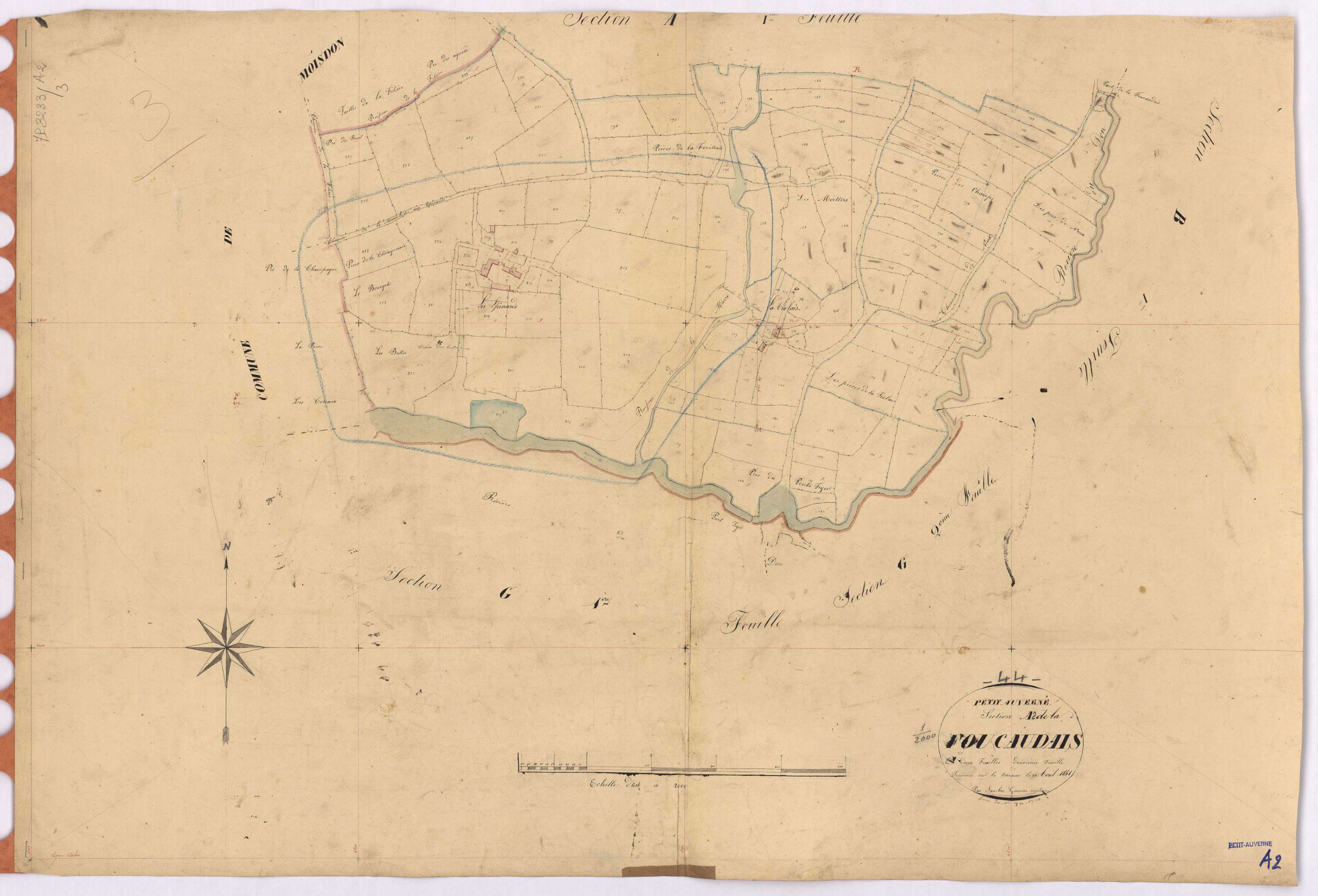 Petit-Auverné - Section A2 Foucaudais (section de La) ; 118-233