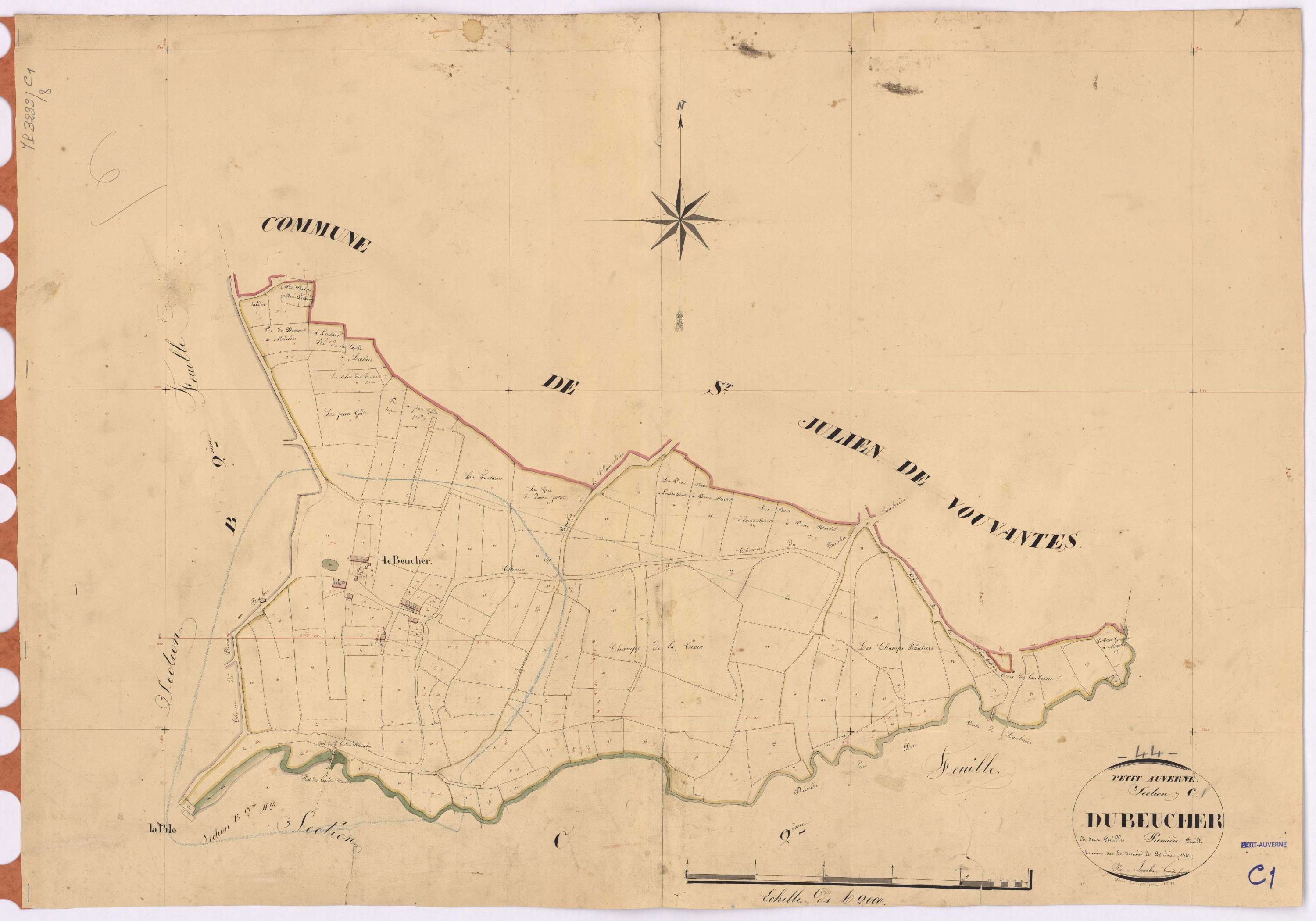 Petit-Auverné - Section C1 Beucher (section du) ; 1-159