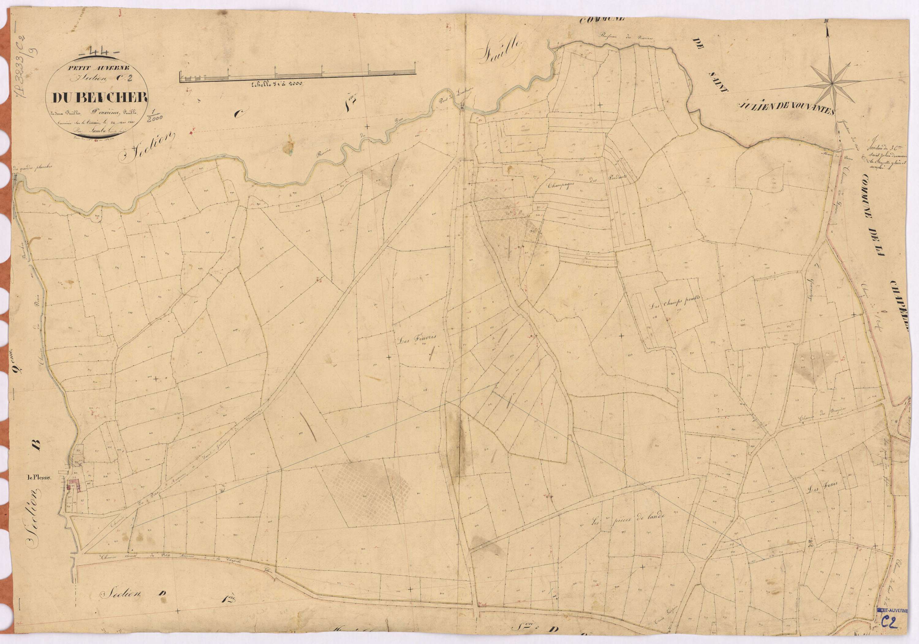 Petit-Auverné - Section C2 Beucher (section du) ; 160-420