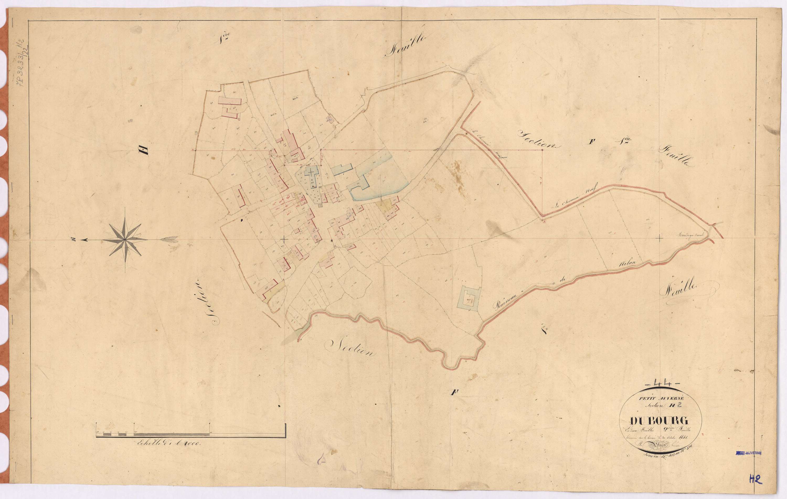Petit-Auverné - Section H2 Bourg (section du) ; 403-511