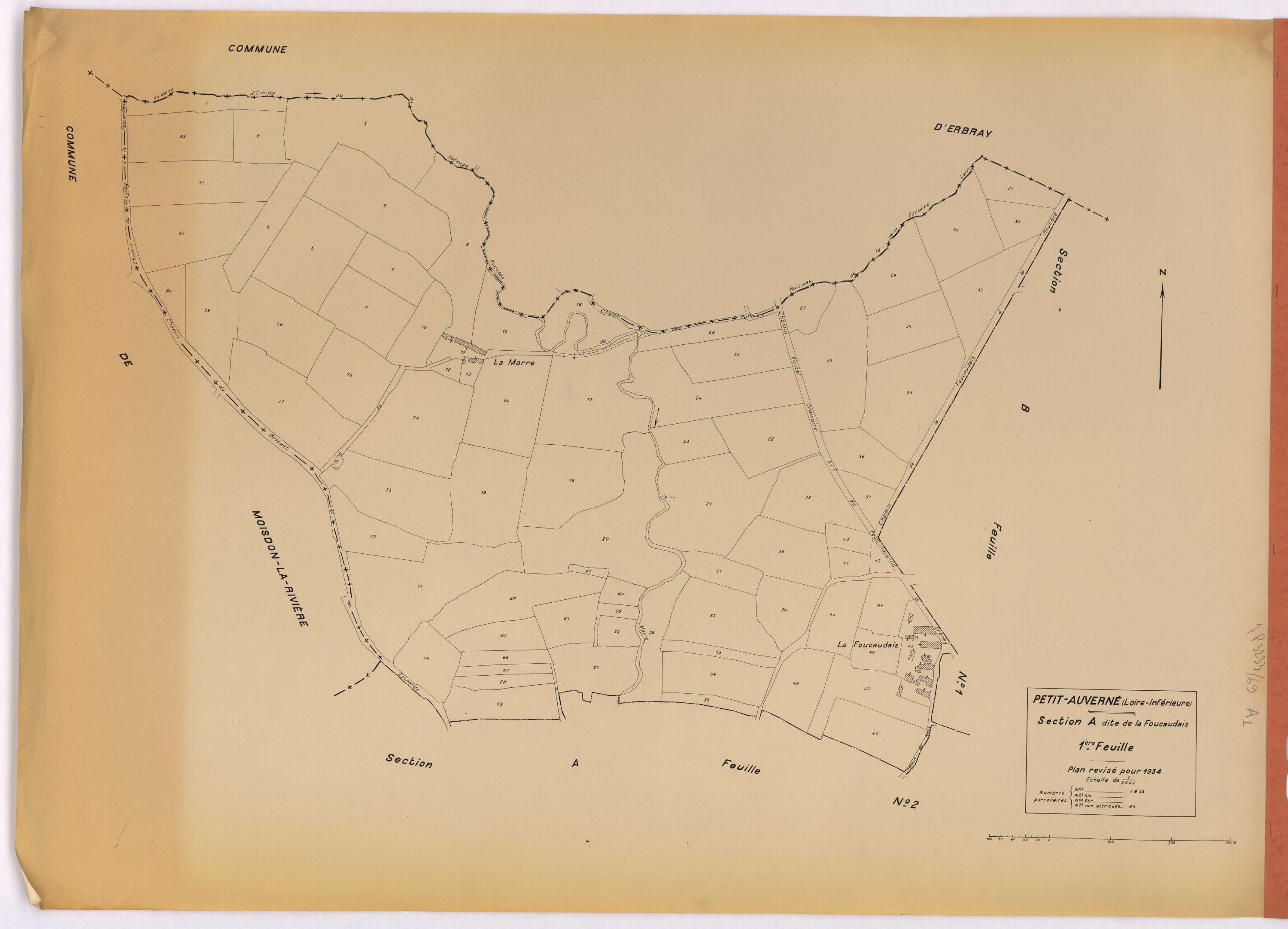 Petit-Auverné - Section A1 Foucaudais (section de La) ; 1-83