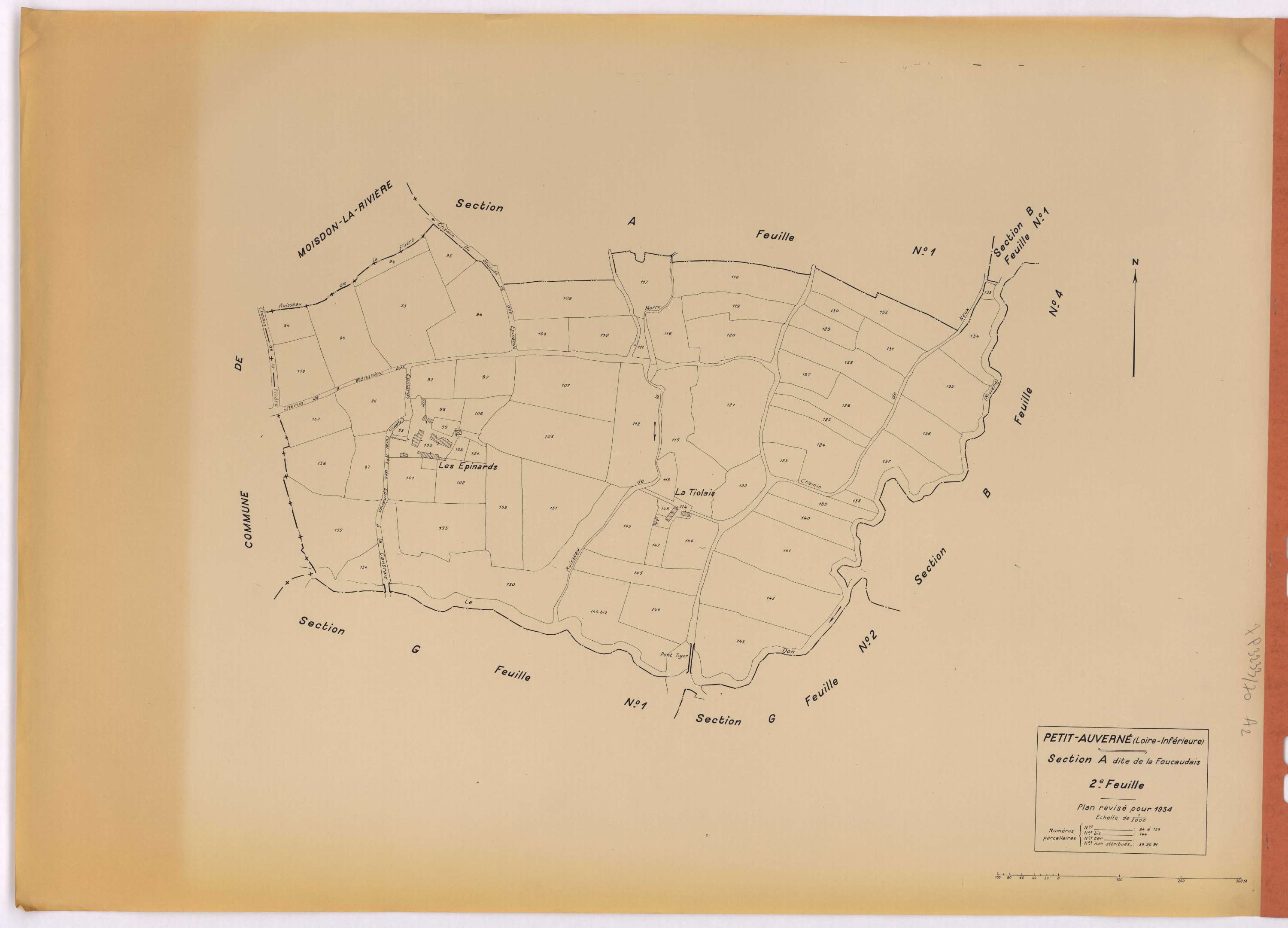 Petit-Auverné - Section A2 Foucaudais (section de La) ; 84-158