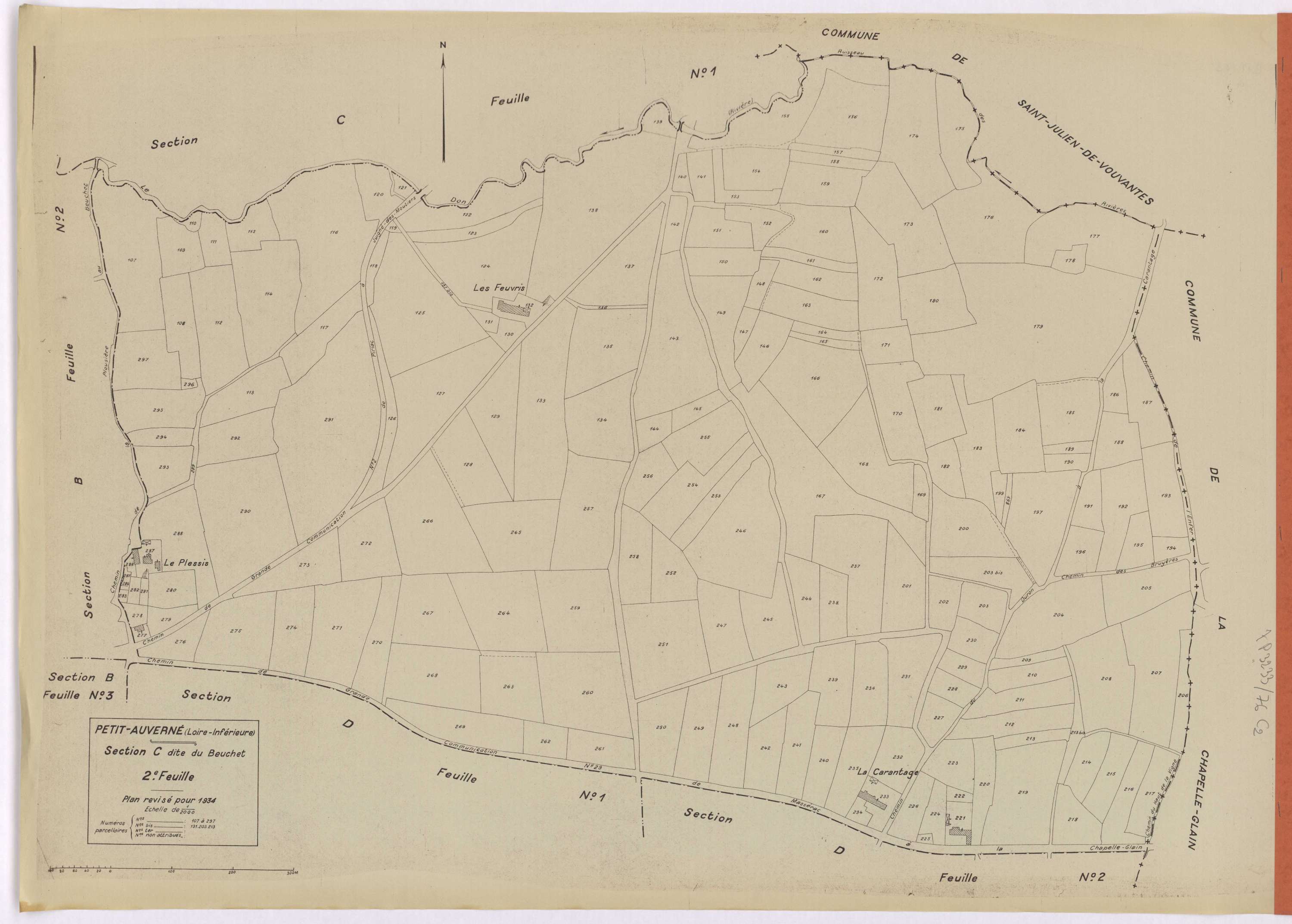 Petit-Auverné - Section C2 Beuchet (section du) ; 107-297