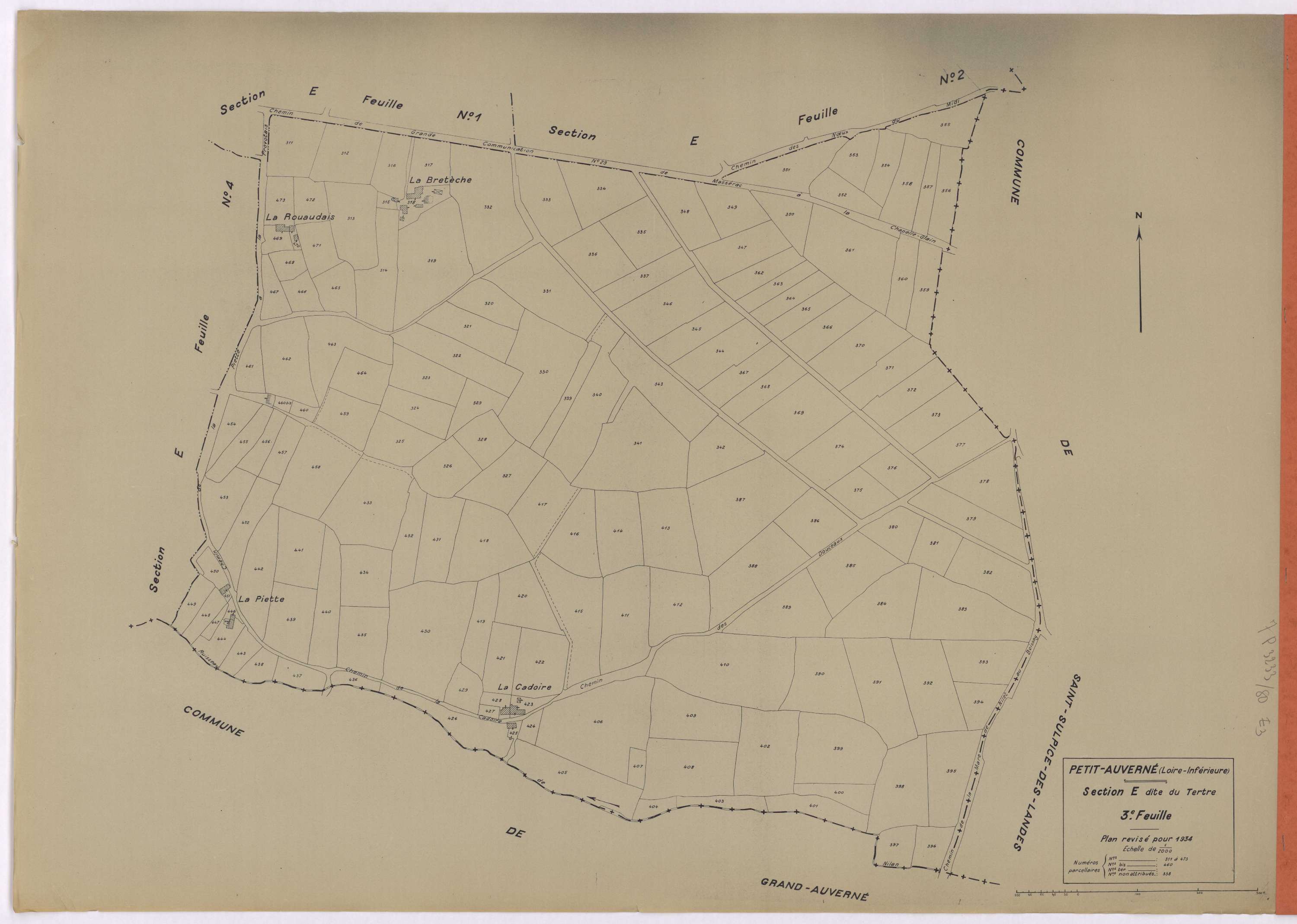 Petit-Auverné - Section E3 Tertre (section du) ; 311-473