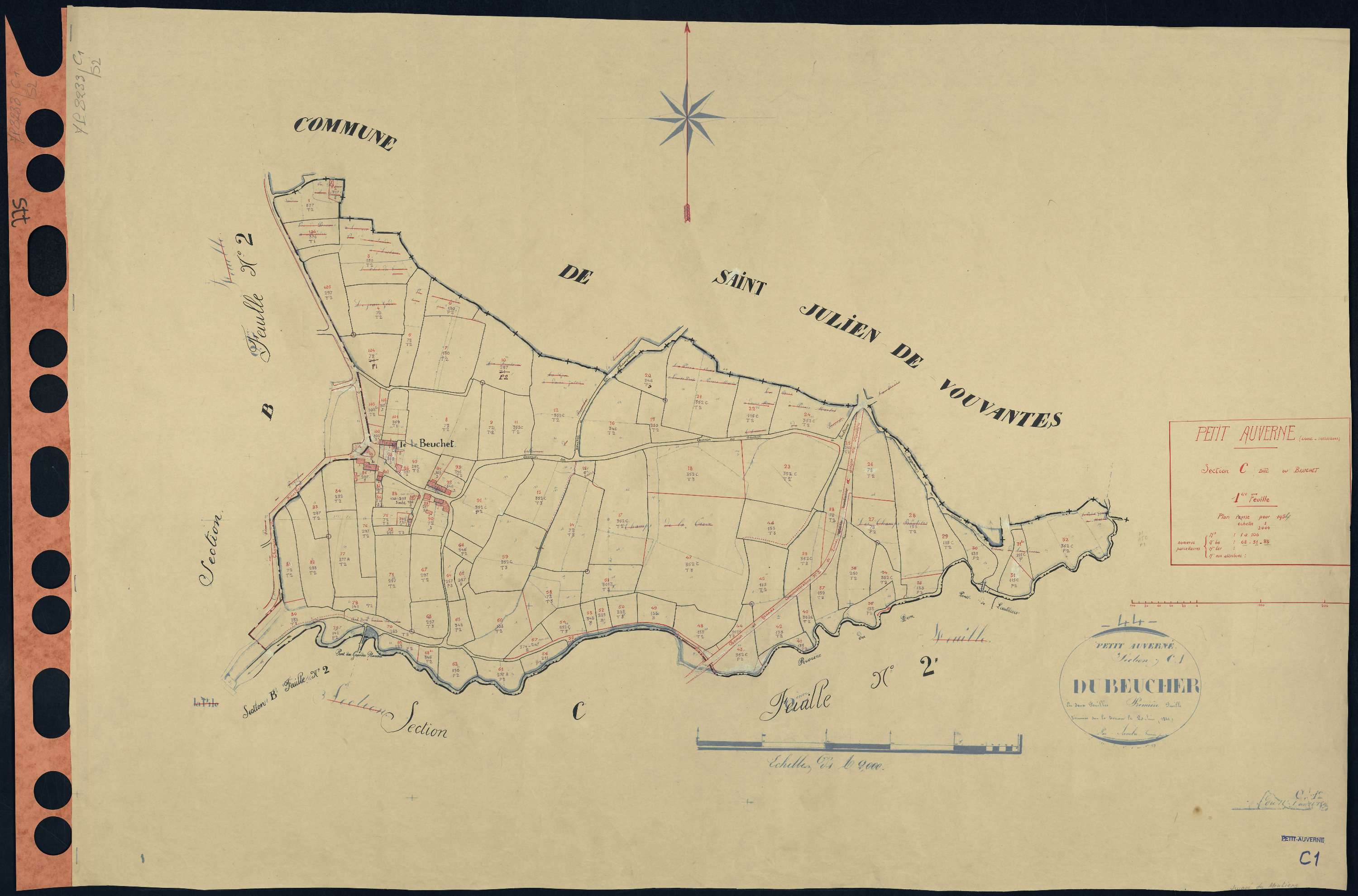 Petit-Auverné - Section C1 Beuchet (section du) . 1-106