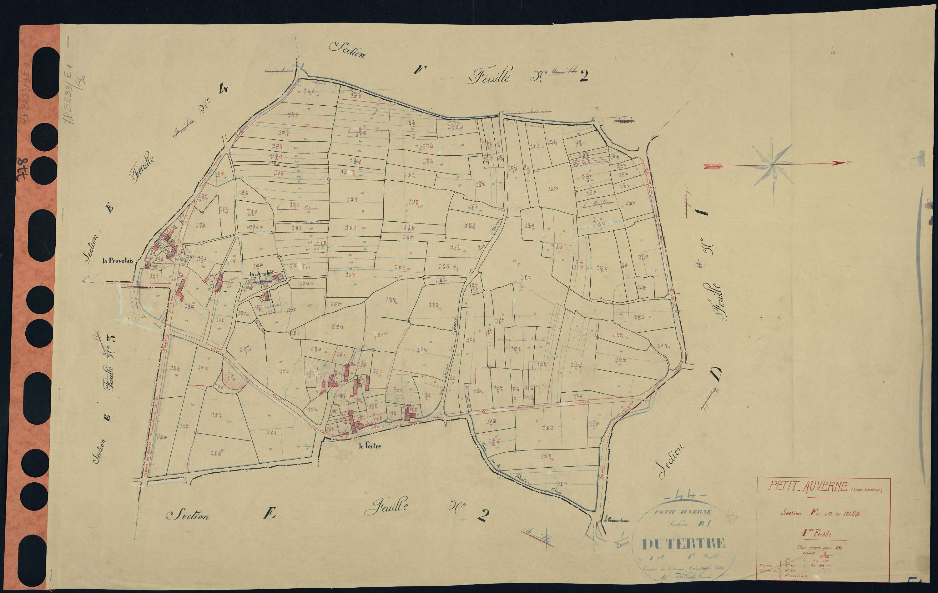 Petit-Auverné - Section E1 Tertre (section du) . 1-167
