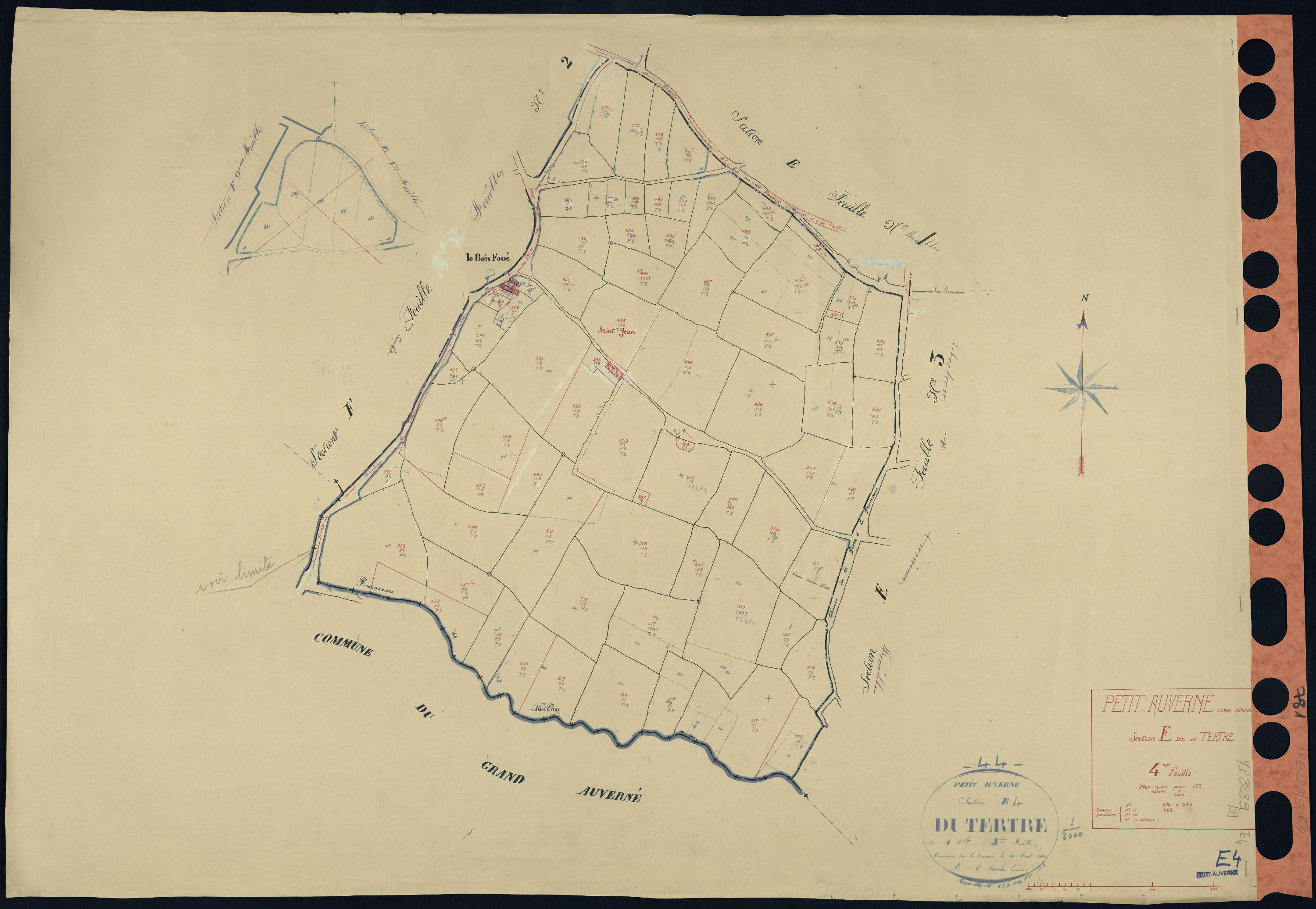 Petit-Auverné - Section E4 Tertre (section du) . 474-546