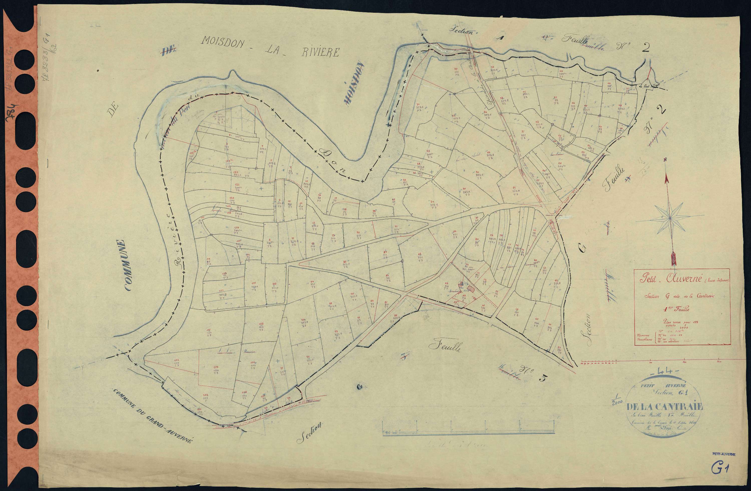 Petit-Auverné - Section G1 Cantraie (section de La) . 1-122ter