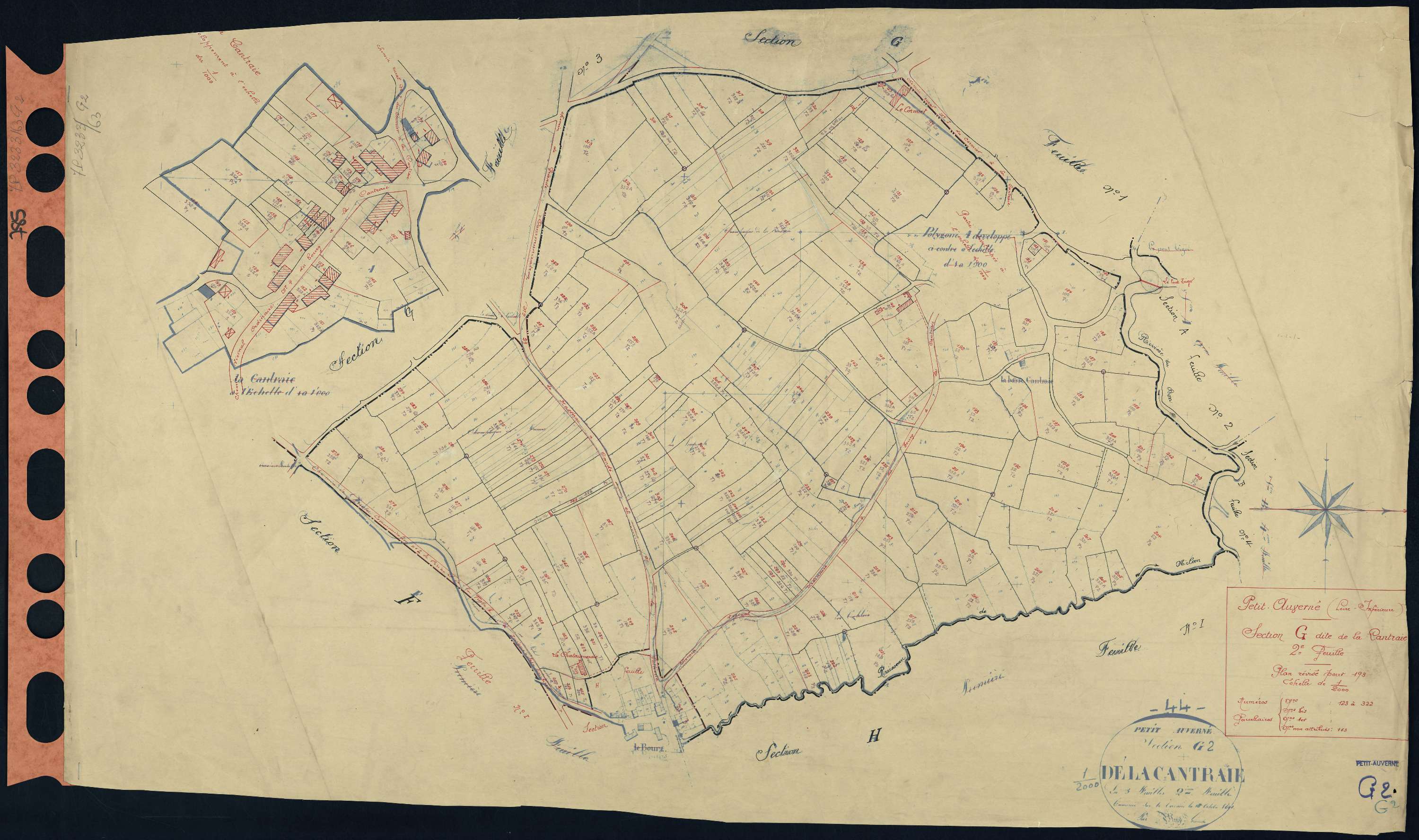 Petit-Auverné - Section G2 Cantraie (section de La) . 123-322