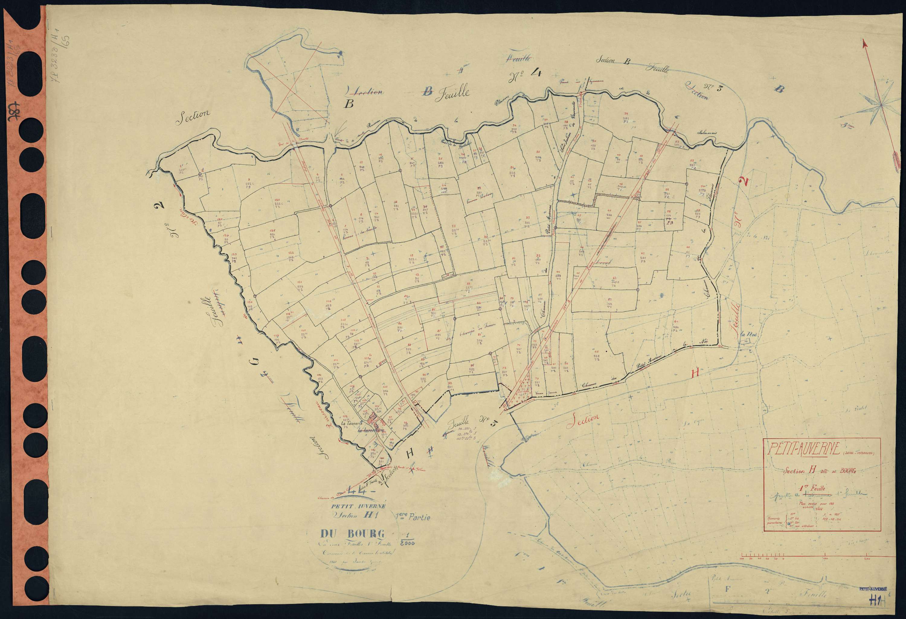 Petit-Auverné - Section H1 Bourg (section du) . 1-127