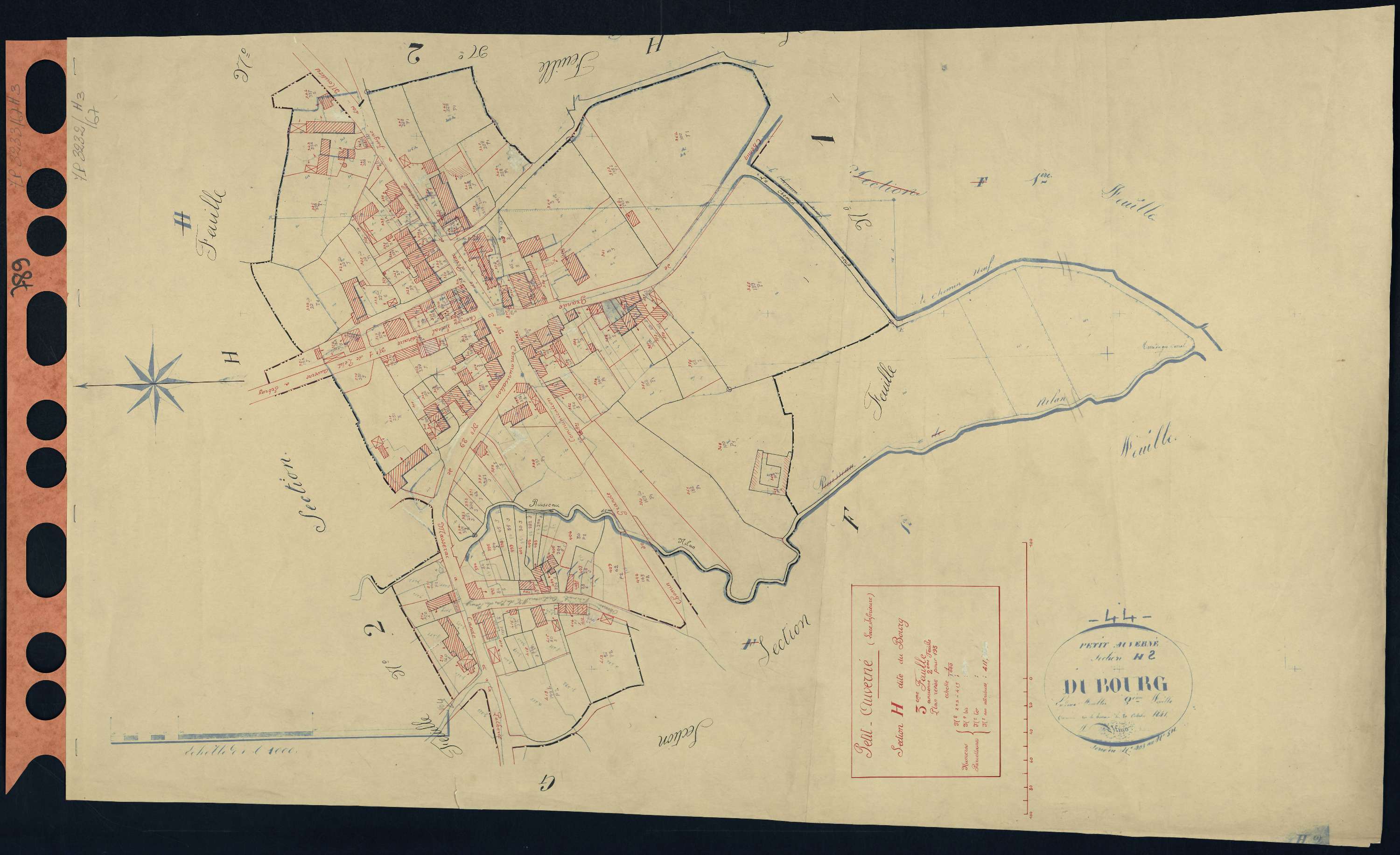 Petit-Auverné - Section H3 Bourg (section du) . 293-419