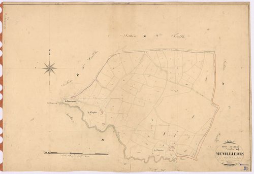 Petit-Auverné - Section B3 Menillières (section des) ; 384-456