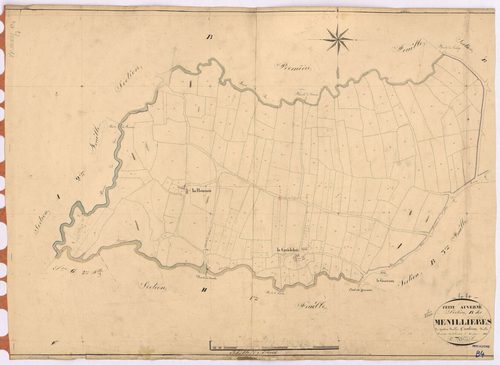 Petit-Auverné - Section B4 Menillières (section des) ; 457-609
